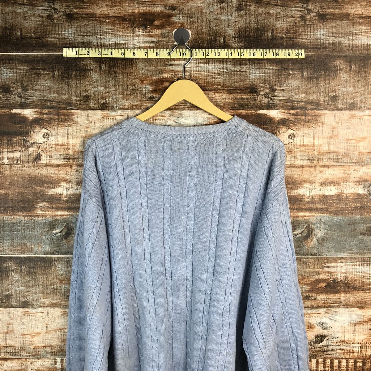 Homespun Knitwear Crocodile vintage Blue Knitwear sweatshirt #A2335 Size US L / EU 52-54 / 3 - 13 Thumbnail