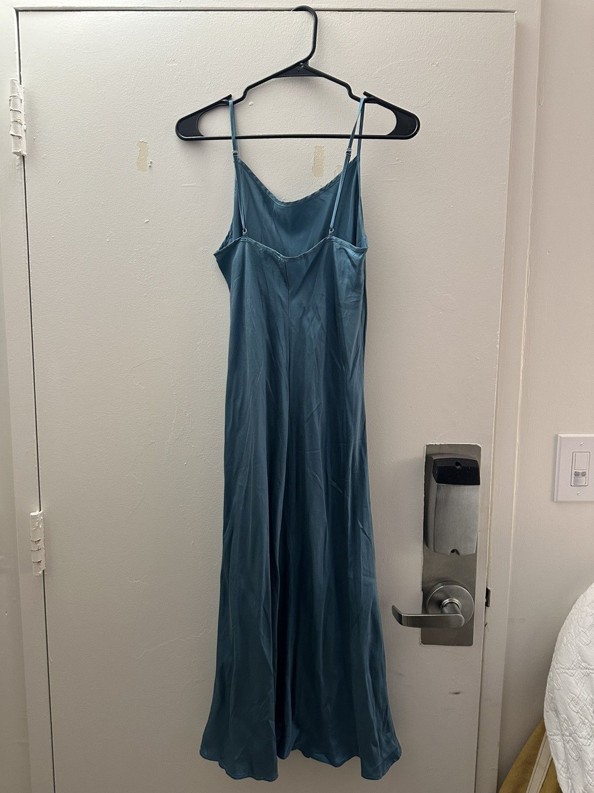 velvet dress navy blue Lou Velvet Draped Gown