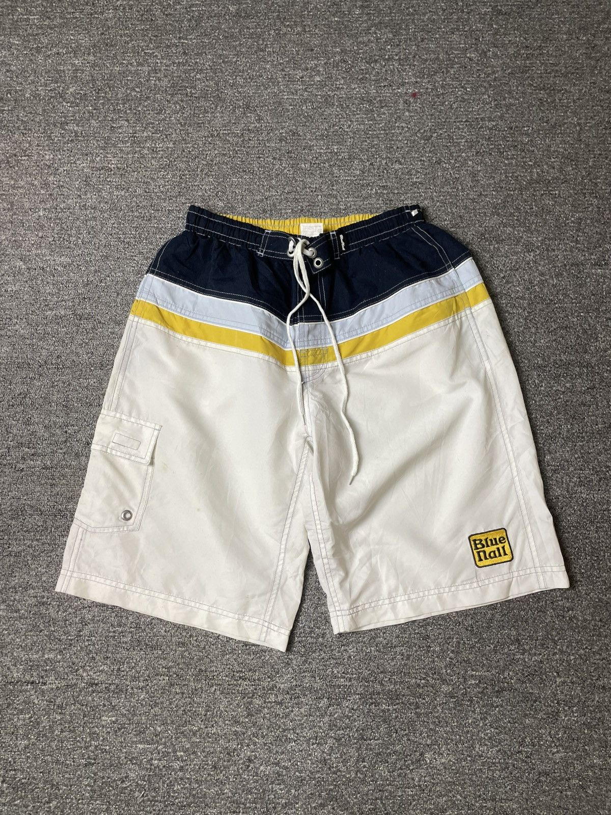 Japanese Brand × Vintage Blue Nails Classic Style Brand Beach Shorts (111) Size US 26 / EU 42 - 1 Thumbnail