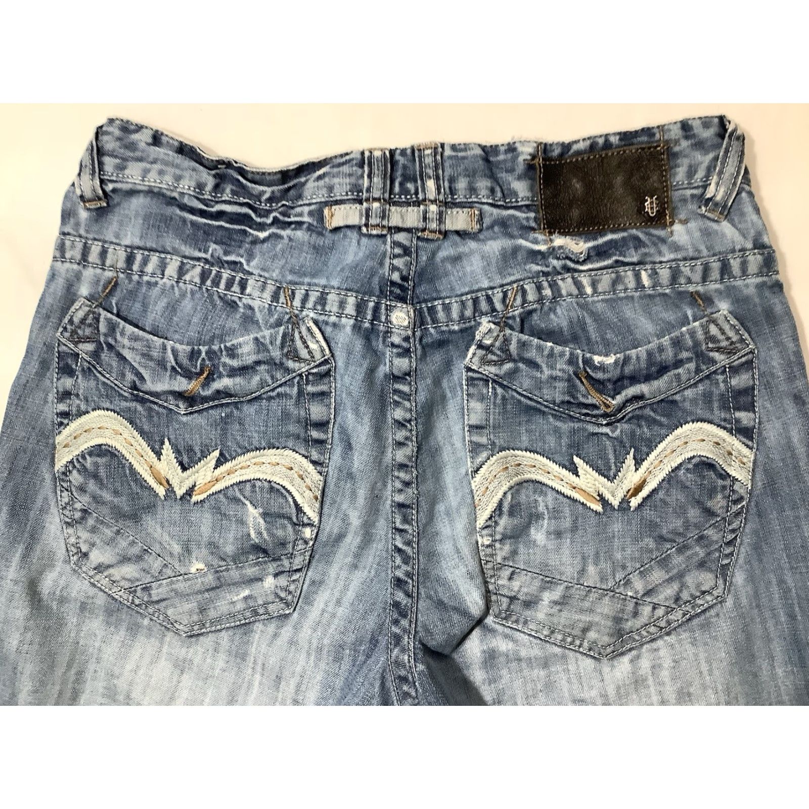 Ecko Unltd. VINTAGE Ecko Unltd Shorts Mens 32 Blue Denim Loose Fit Embroidered Pockets 90s Hip Hop Streetwear Comfortable Casual Denim Shorts Mens Regular Blue Size US 32 / EU 48 - 2 Thumbnail