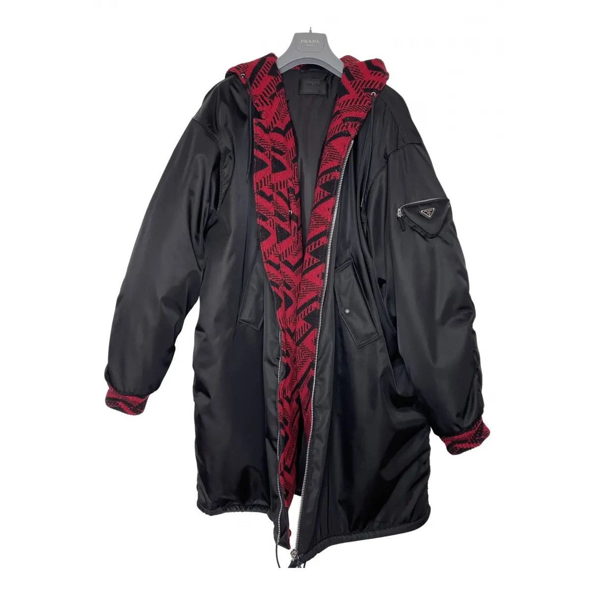 Prada Prada FW21 Re-Nylon Oversized Hooded Bomber Parka sz XS Size US XS / EU 42 / 0 - 1 Thumbnail