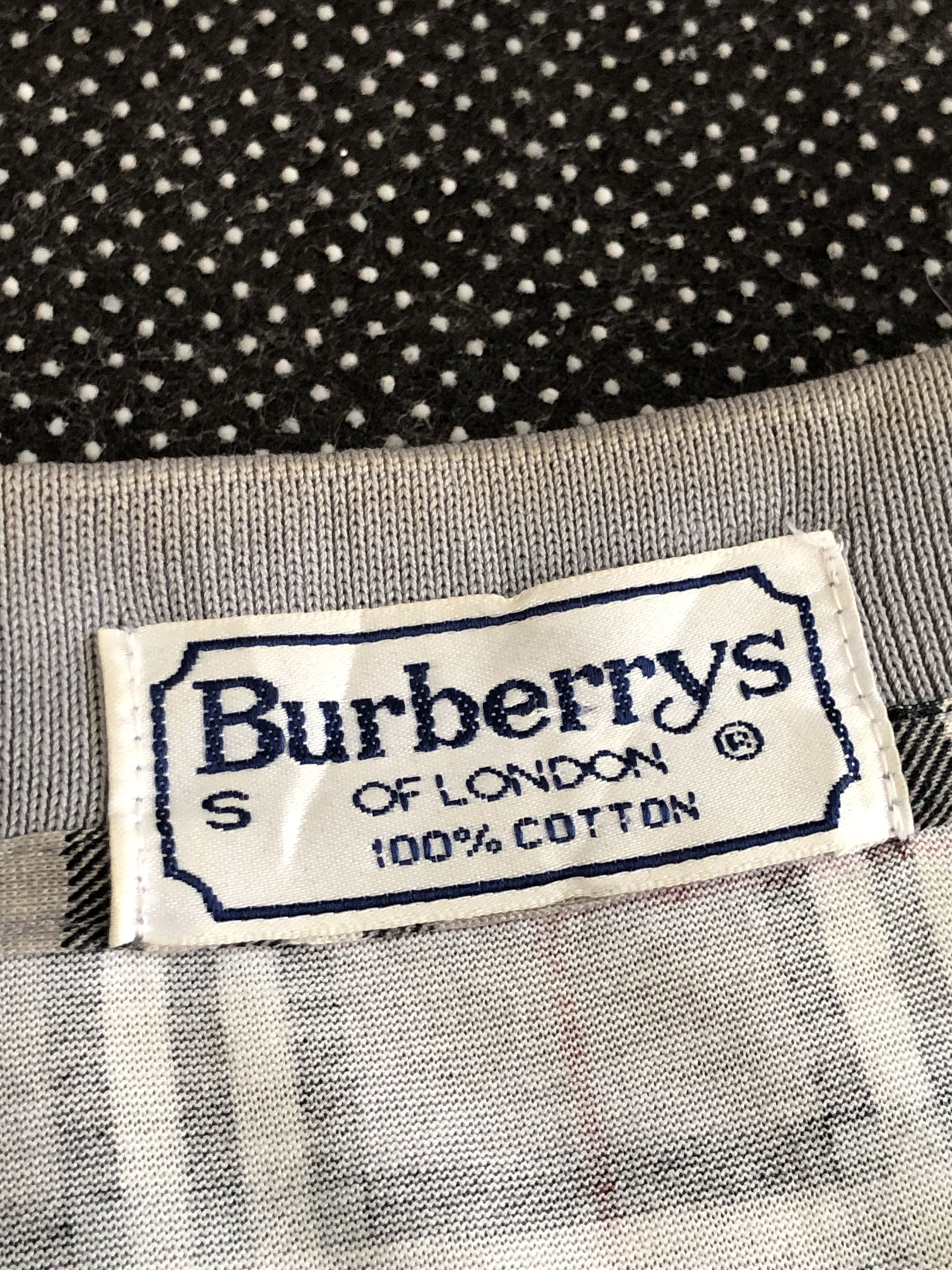 Burberry VINTAGE 80’S BURBERRYS GREY NOVA CHECK POLO L/S Size US M / EU 48-50 / 2 - 6 Thumbnail