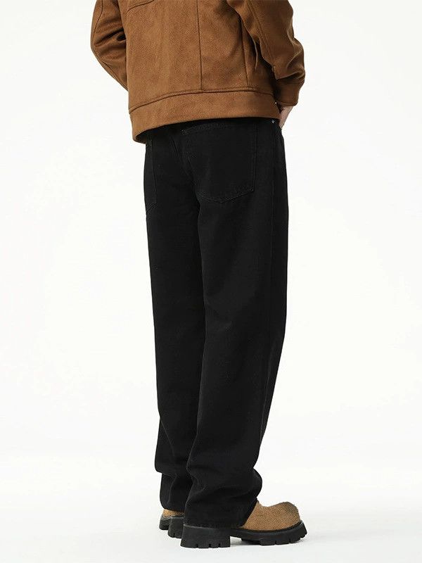 Jean American men's cleanfit loose straight black jeans Size US 32 / EU 48 - 4 Thumbnail