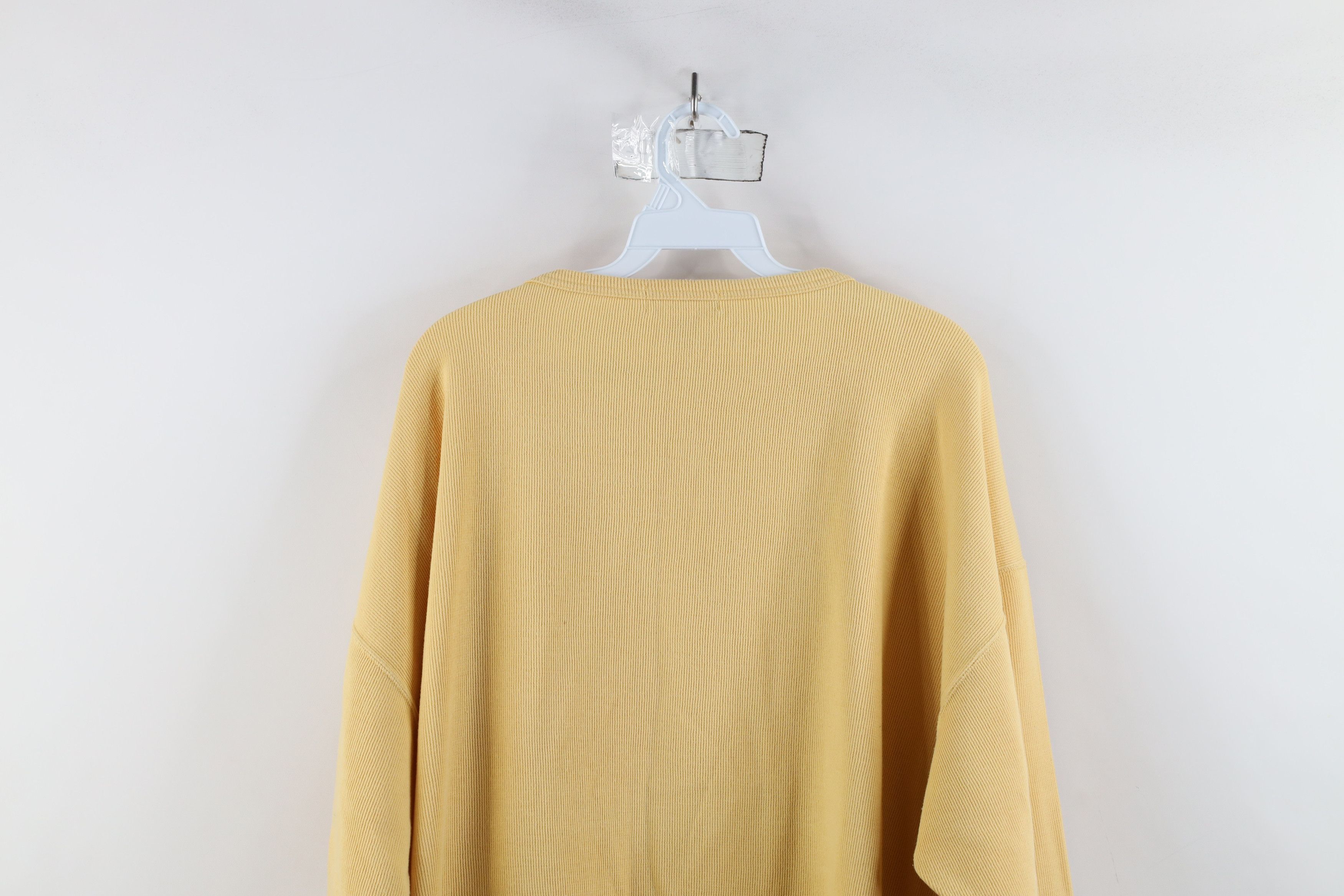 Express × Vintage Vintage 90s Express Ribbed Knit 3/4 Sleeve T-Shirt Yellow Size XL / US 12-14 / IT 48-50 - 11 Thumbnail