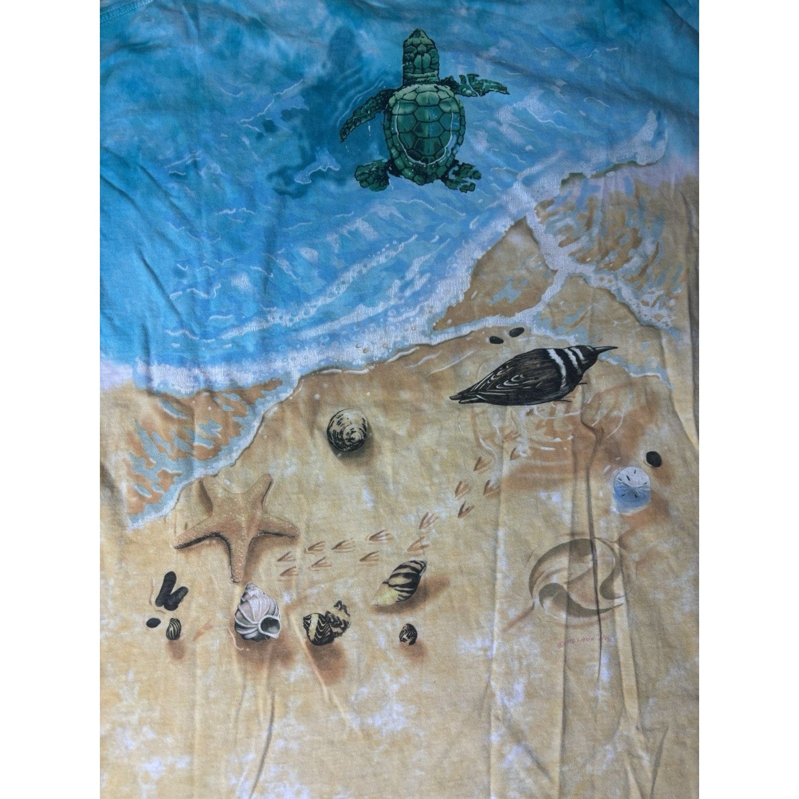 Liquid Blue Vintage Liquid Blue Shirt Blue Sea Turtle, Inc Mens 90s Size US XXL / EU 58 / 5 - 5 Thumbnail
