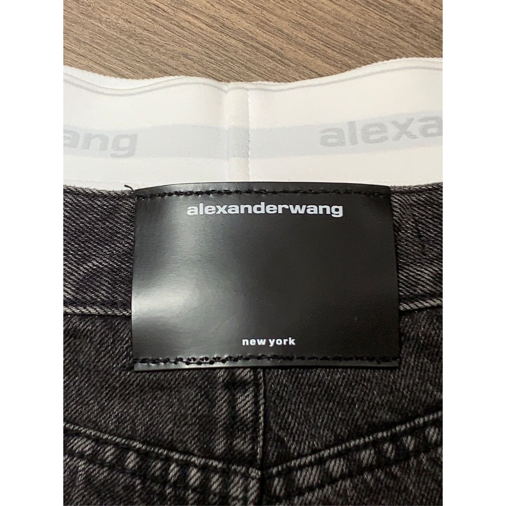 Alexander Wang Alexander Wang Womens Black Denim Shorts With Logo Waistband Size 26" / US 2 / IT 38 - 3 Thumbnail