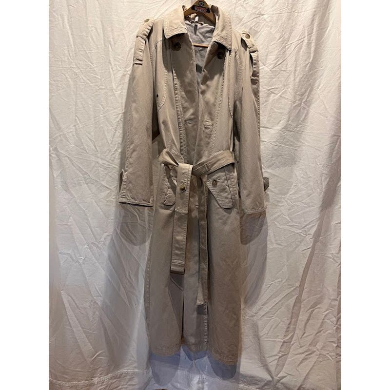 Vintage VTG Luxador Trench Raincoat Beige Full Length 90s Y2K Sz 50 Size US M / EU 48-50 / 2 - 1 Thumbnail