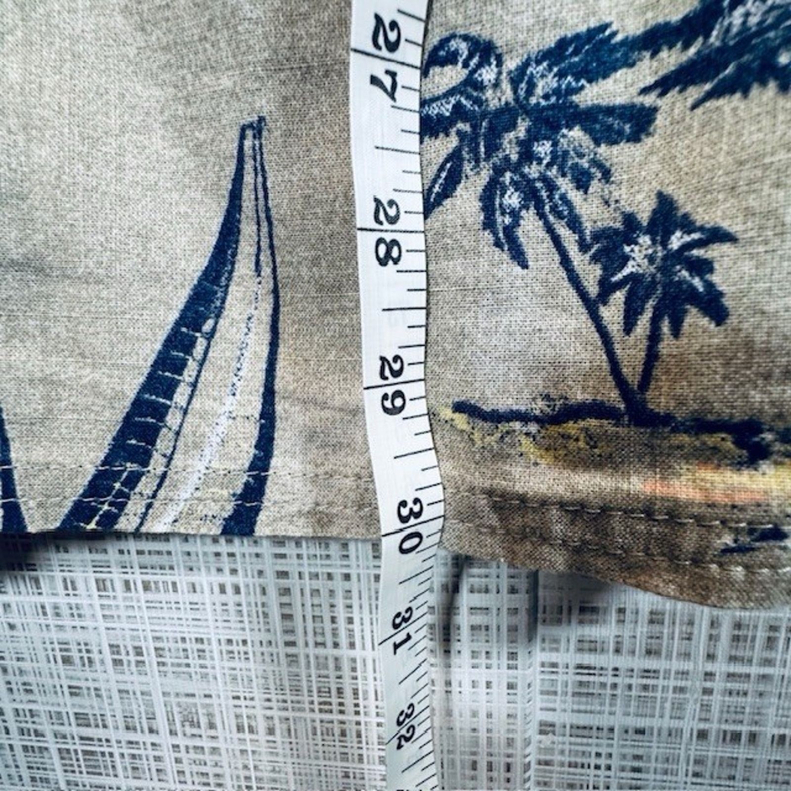 Croft & Barrow Croft & Barrow Hawaiian Button Shirt LRG Tan Sailboats Palms Size US L / EU 52-54 / 3 - 10 Thumbnail