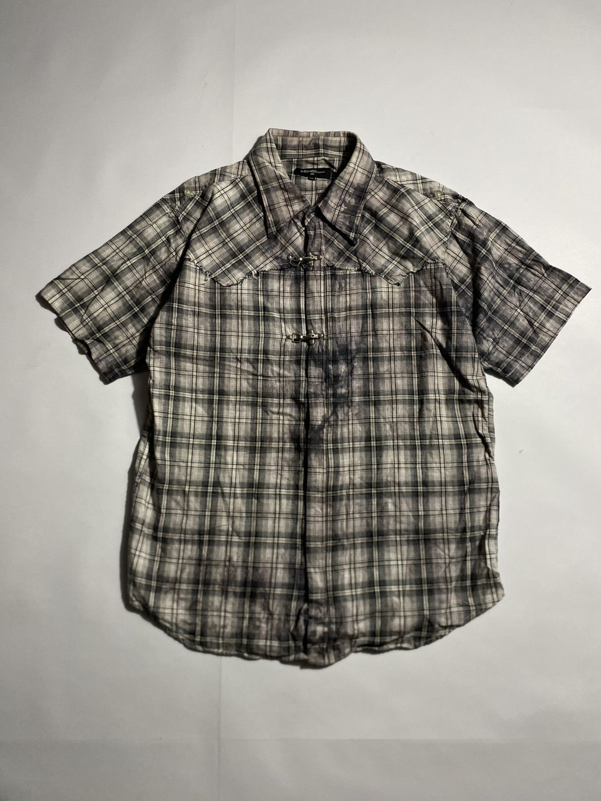 In The Attic IN THE ATTIC HOMME PLAID DYED WITH BUCKLED LOCK BUTTON UP Size US L / EU 52-54 / 3 - 1 Thumbnail