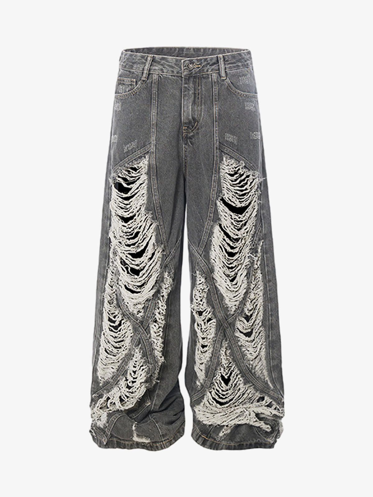 Japanese Brand Ripped Beggar High Street Design Jeans Size ONE SIZE - 1 Thumbnail