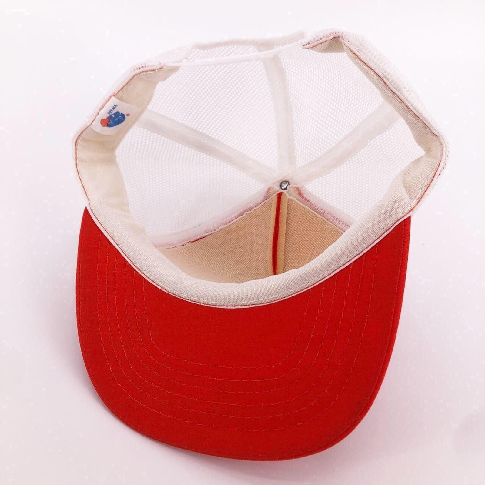 Vintage 90s orange charcon printing trucker hat 1990s vintage Size ONE SIZE - 3 Thumbnail