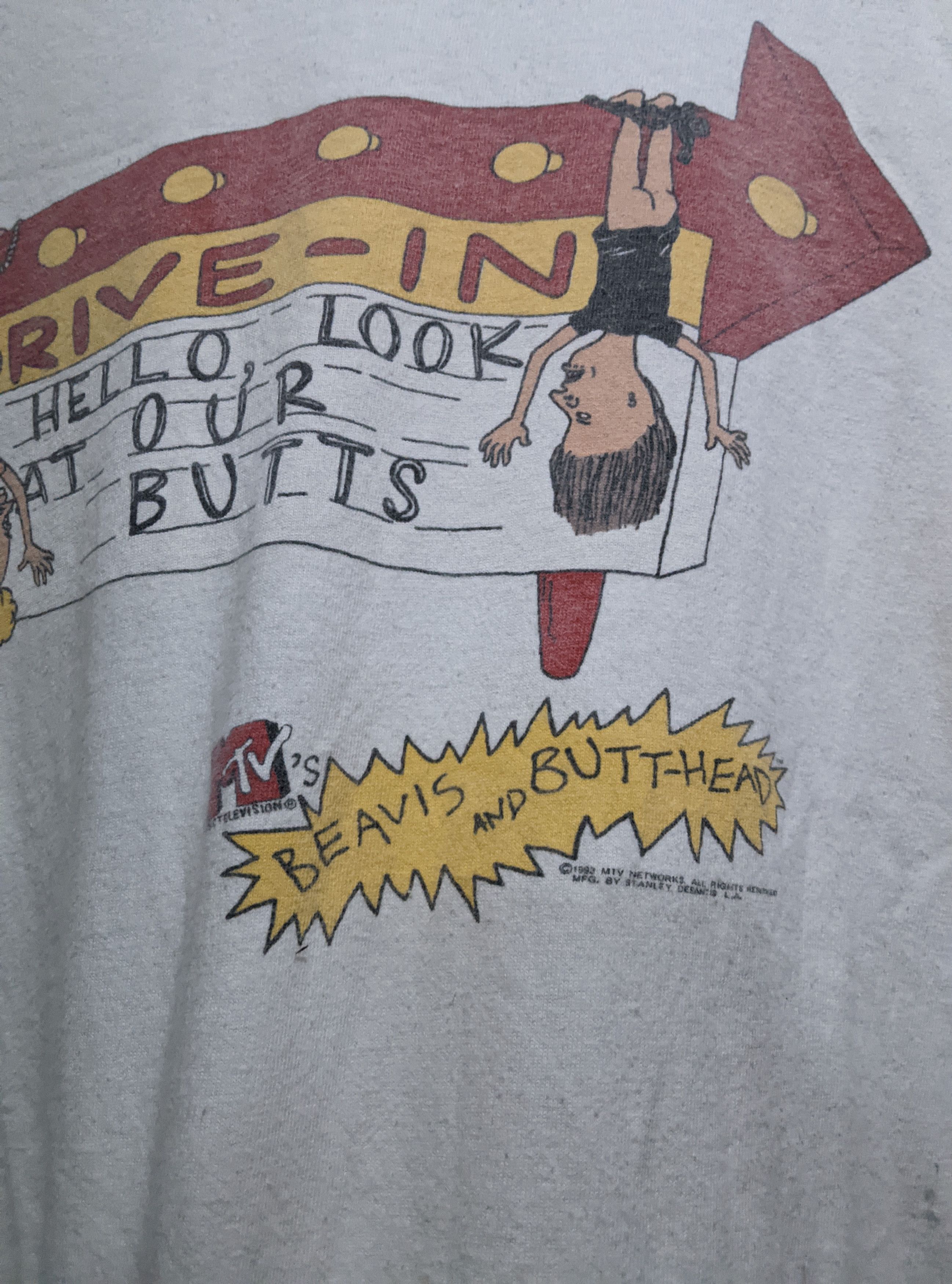 Vintage Vintage 1993 beavies and butthead MTV cartoonn show tshirt Size US XL / EU 56 / 4 - 2 Thumbnail