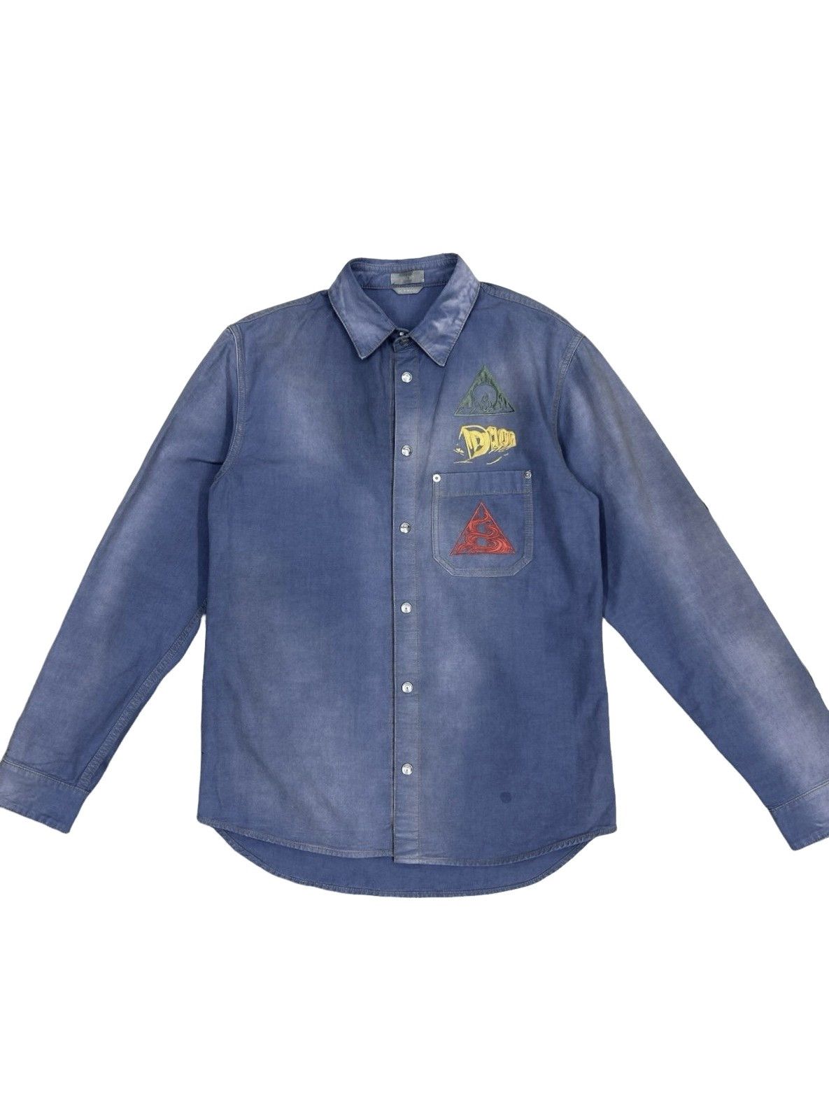 Dior × Hedi Slimane Dior Homme 2004 SS04 Strip Western Denim Shirt