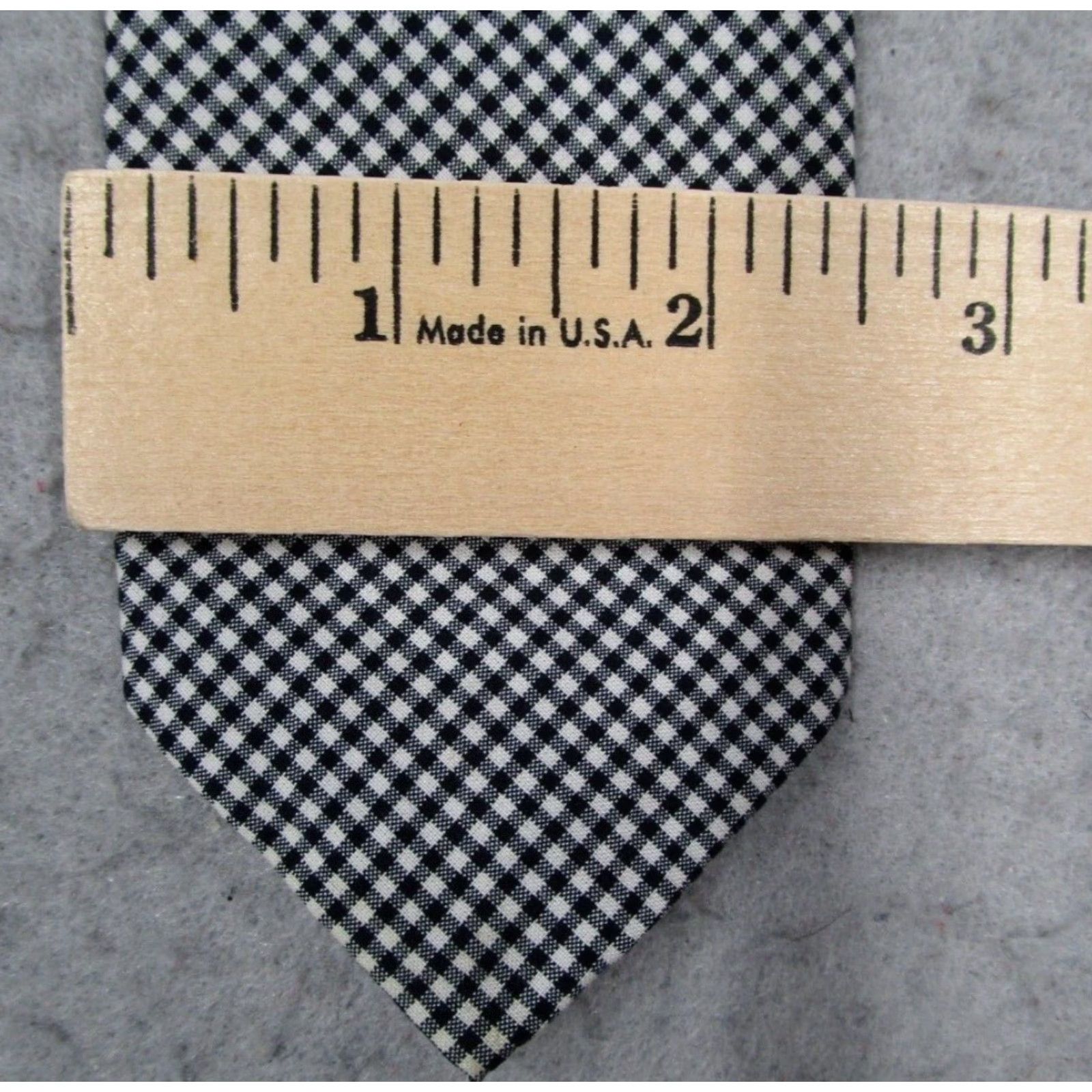 J.Crew J.CREW Men's Blue Check Necktie Designer Preppy Casual Woven Cotton Made in USA Size ONE SIZE - 4 Thumbnail