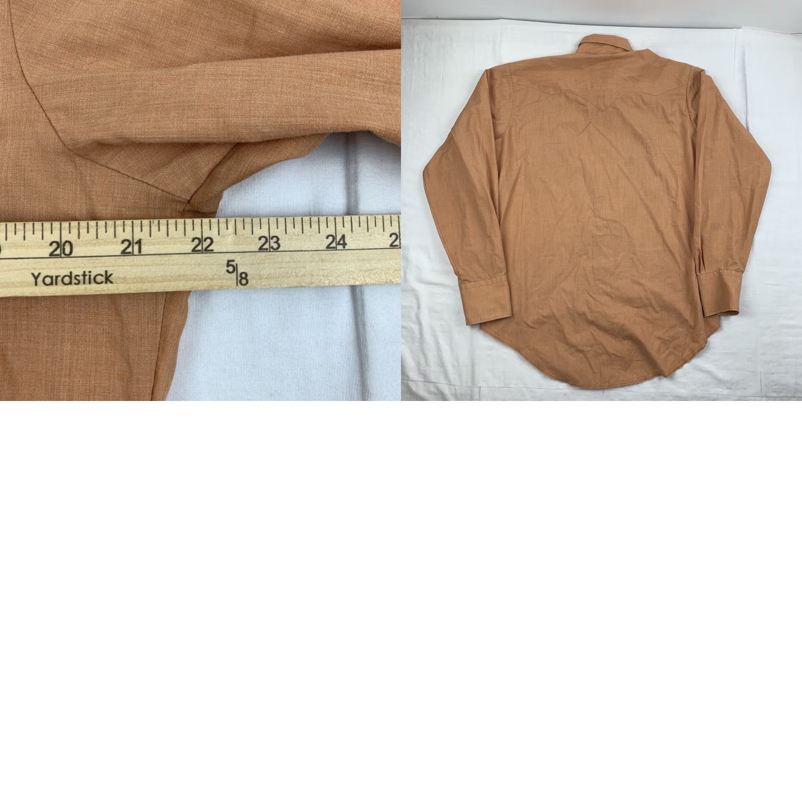 Vintage Vintage Permanent Press Western Shirt Adult Large Long Sleeve Snap Closure Orange Casual 80s Cowboy Outdoors Men Size US L / EU 52-54 / 3 - 8 Thumbnail