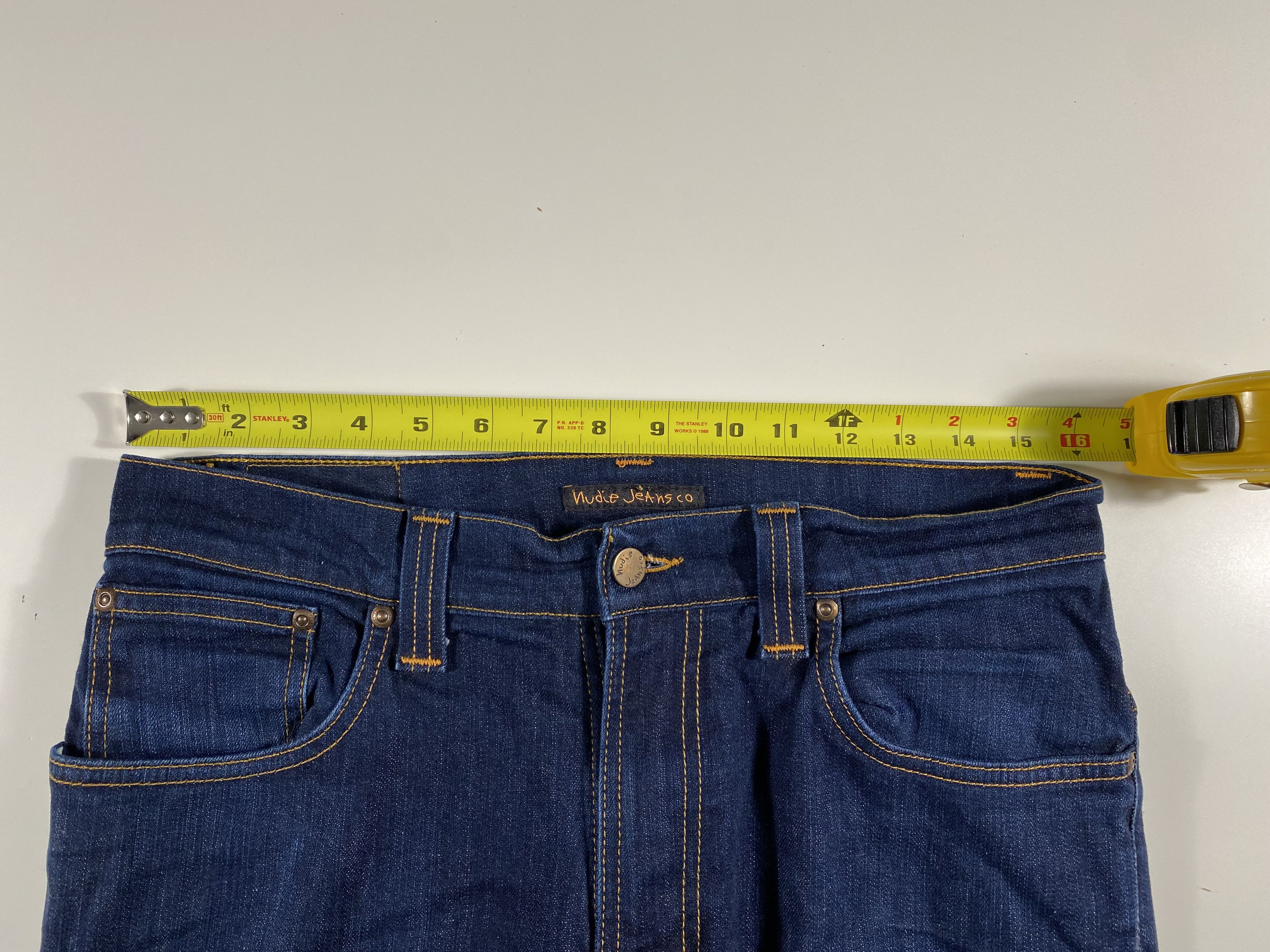 Nudie Jeans Nudie Jeans Thin Finn Org. Dry Ecru Embo Jeans 32x32 Size US 32 / EU 48 - 10 Thumbnail