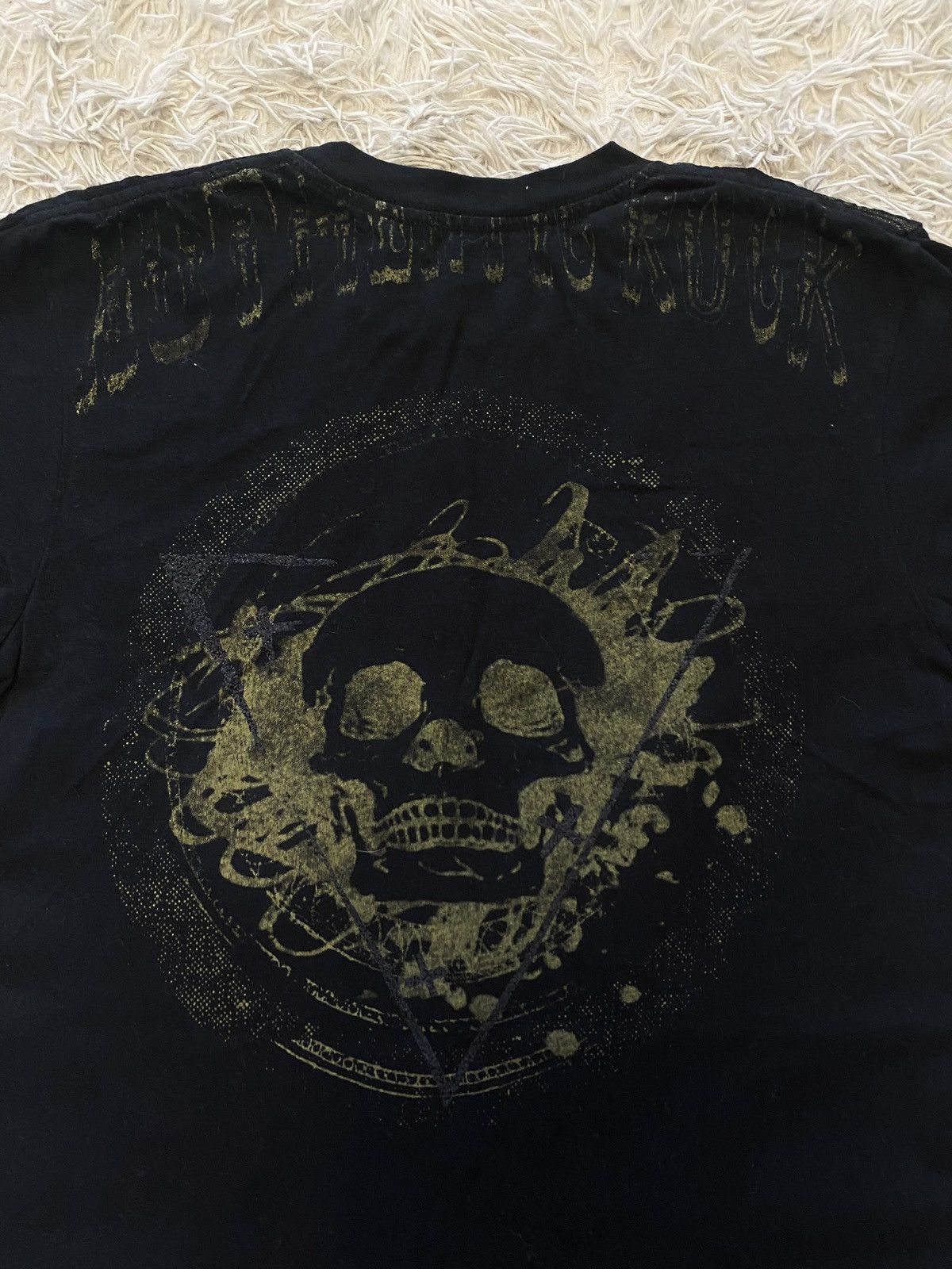 Affliction × Vintage Rare OZ Name Skulls Affliction Style Cyber-Y2K Tee Size US M / EU 48-50 / 2 - 3 Thumbnail