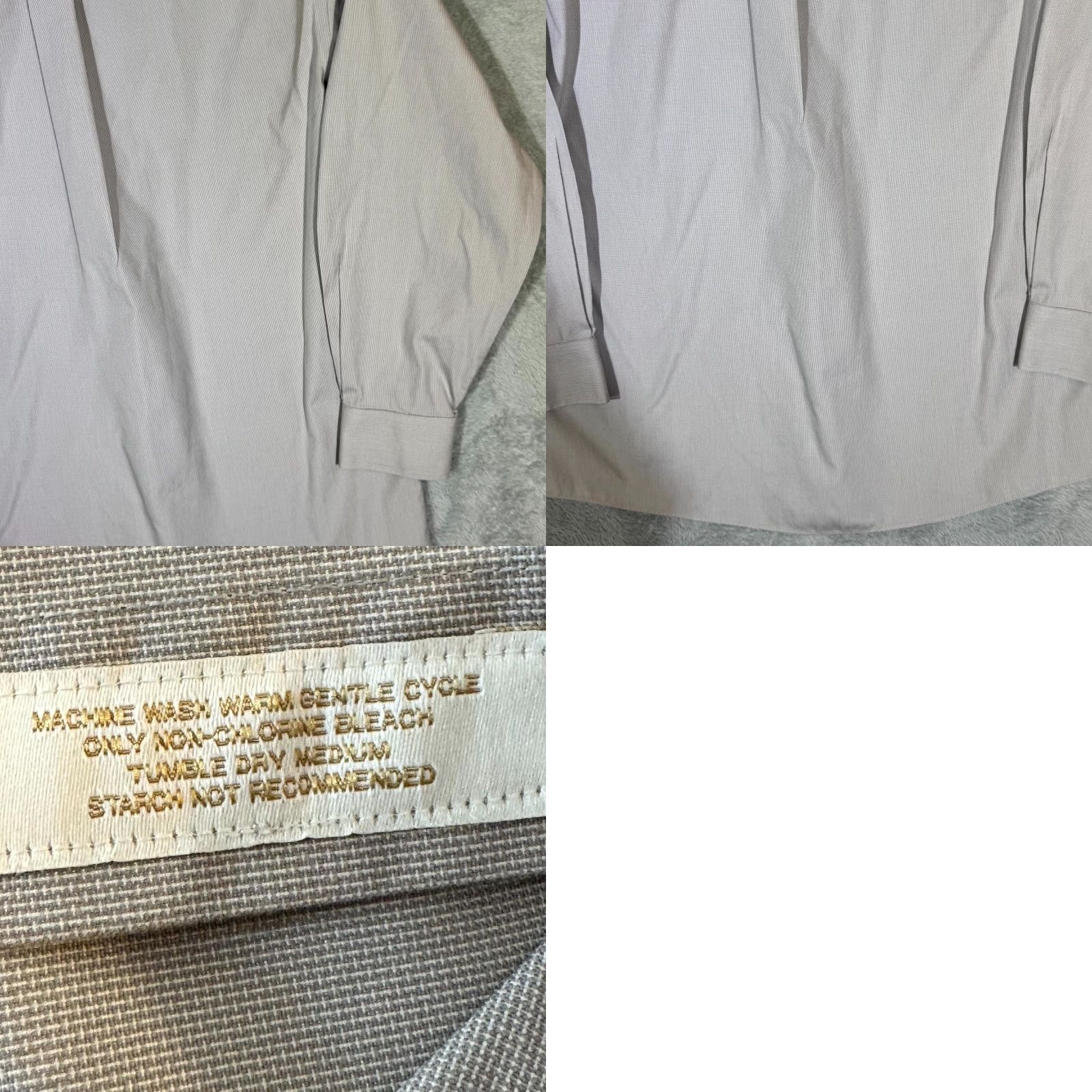 Vintage VINTAGE Gold Label Shirt Mens 16 33 Gray Fitted Dress Shirt 100 Percent Cotton Career Size 42R - 9 Thumbnail