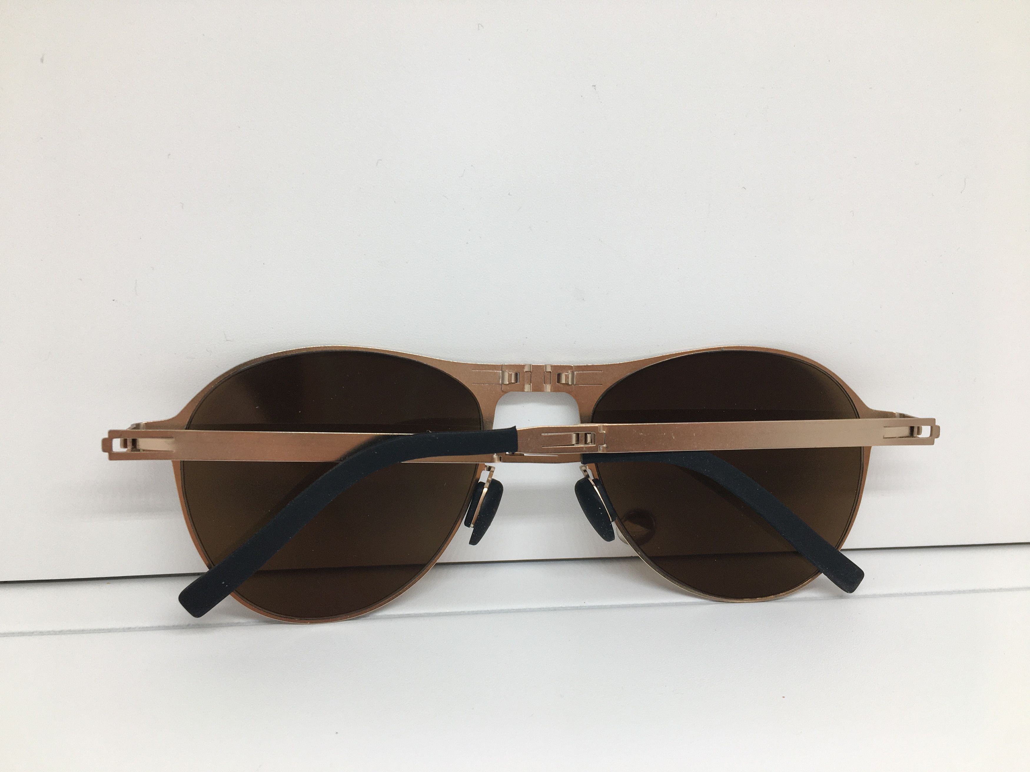 Other Gold Aviator Folding Sunglasses Frame Pilot Size ONE SIZE - 3 Thumbnail