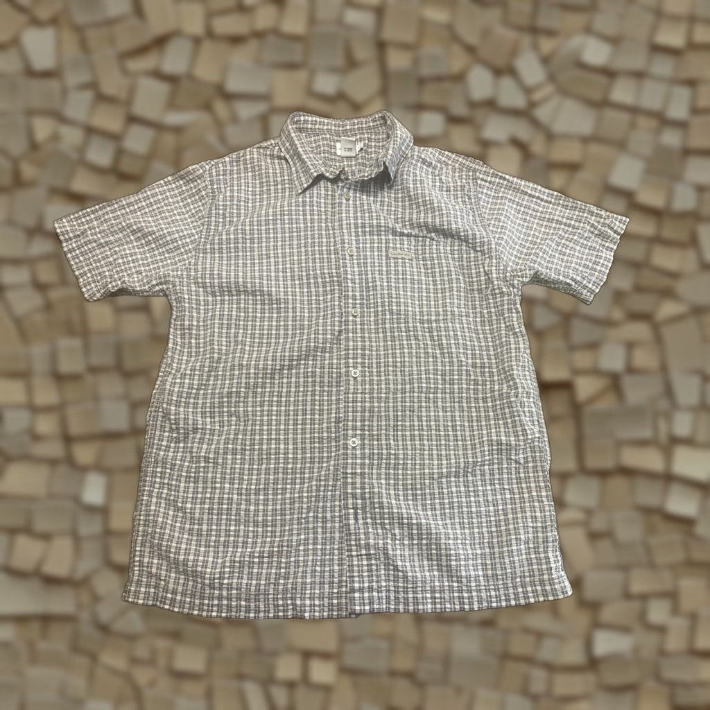 Calvin Klein Calvin Klein Shirt Mens Large Plaid Button Up Short Sleeve Casual Blue White Collection Regular Size L Men's Size US L / EU 52-54 / 3 - 1 Thumbnail
