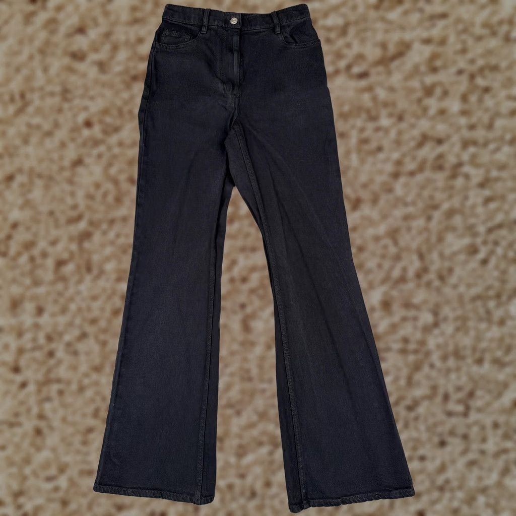 Vintage Wilfred Free Jeans Women 4 Black Dark Wash High Rise Straight Denim 25x30 Regular 5-Pocket Size 27" / US 4 / IT 40 - 1 Thumbnail