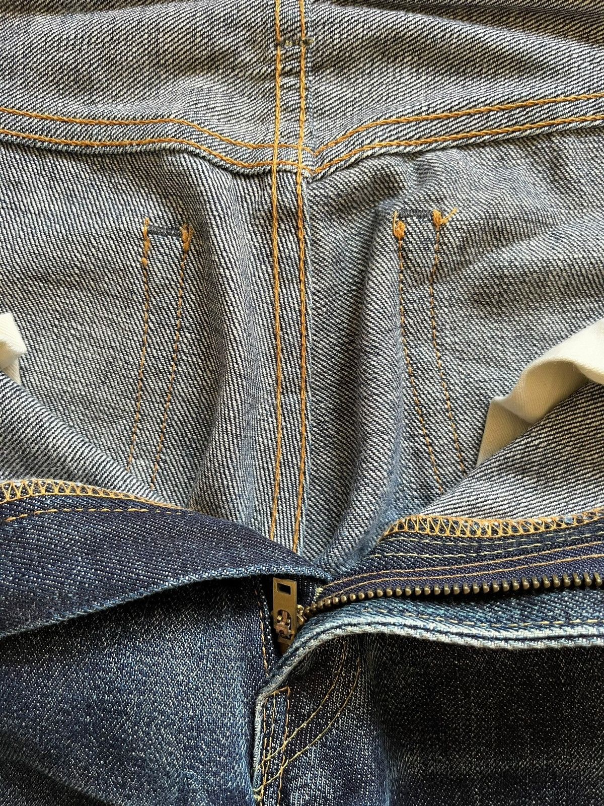 Denime Vintage Japanese Denime Selvedge Blue Wash Loose Jeans Size US 31 - 5 Thumbnail