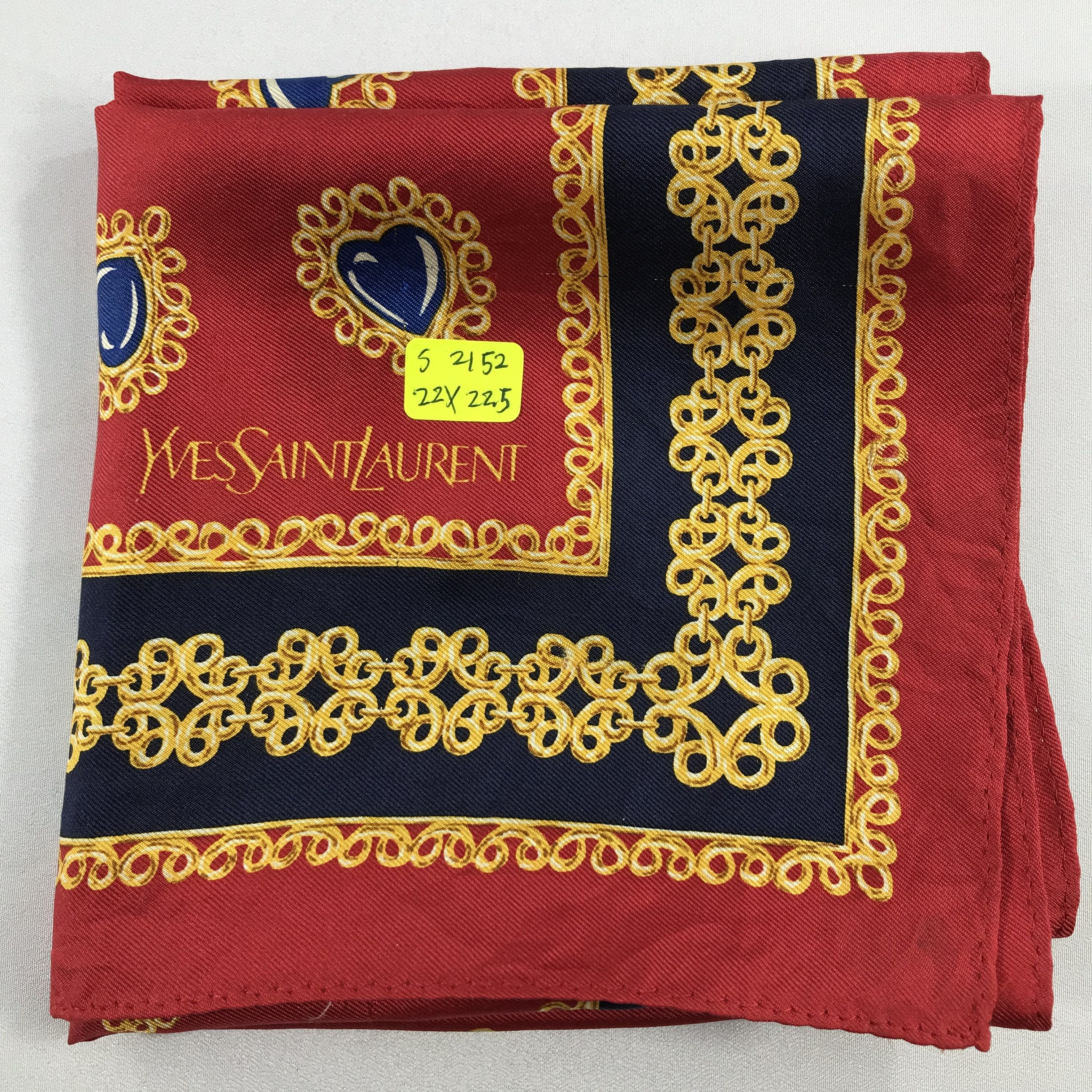 Vintage × Yves Saint Laurent Yves Saint Laurent Bandana / Handkerchief/Neckerchief -S2152 Size ONE SIZE - 6 Thumbnail