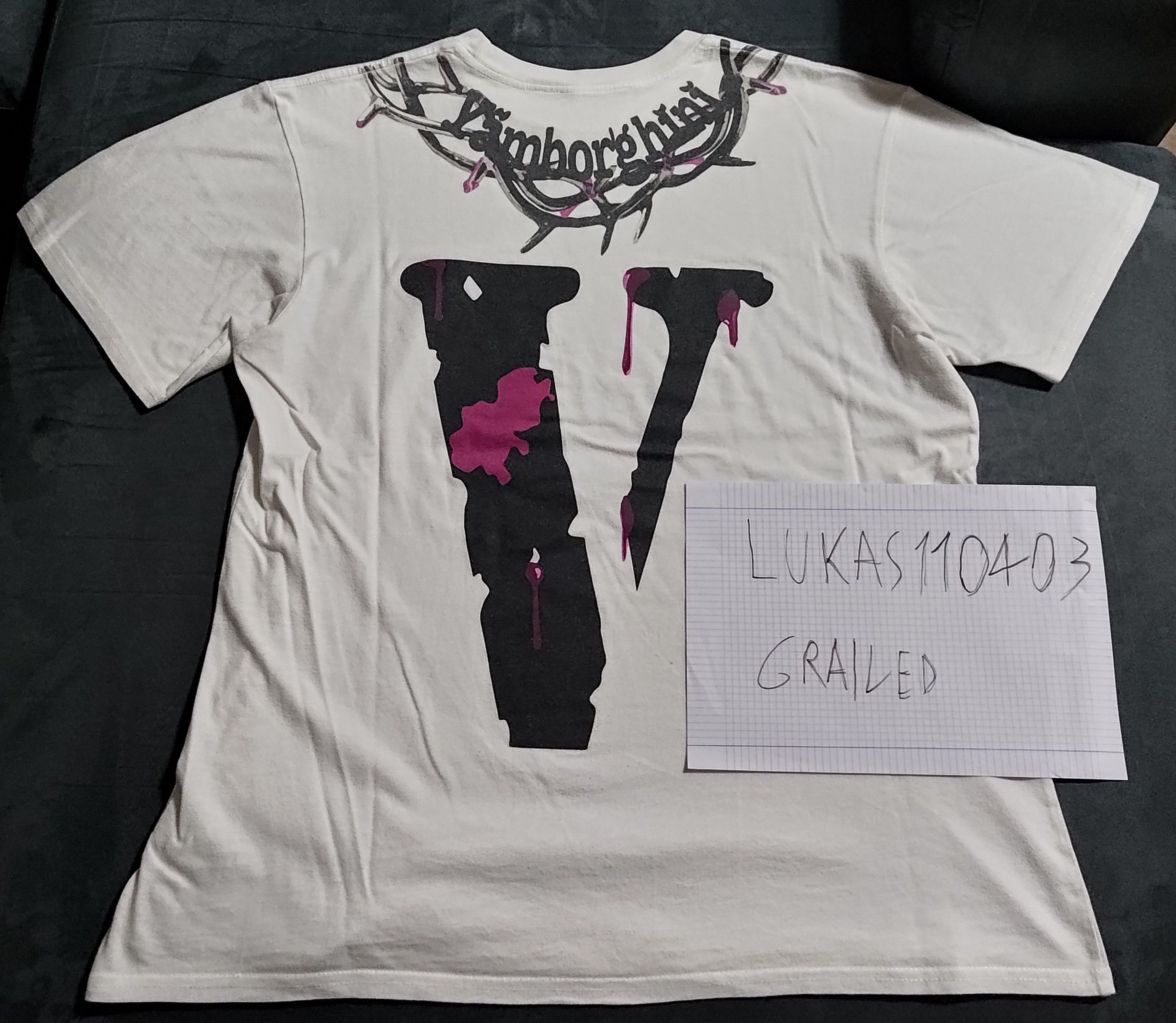 Vlone Vlone "Yams Day Yamborghini Jesus" white tee Size US L / EU 52-54 / 3 - 2 Thumbnail
