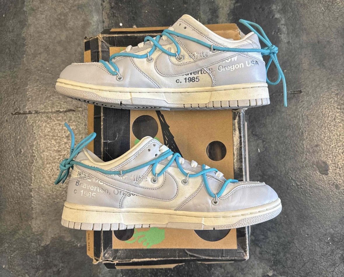 Nike Dunk Low Off-White Lot 02/50 Size US 7.5 / EU 40-41 - 2 Thumbnail