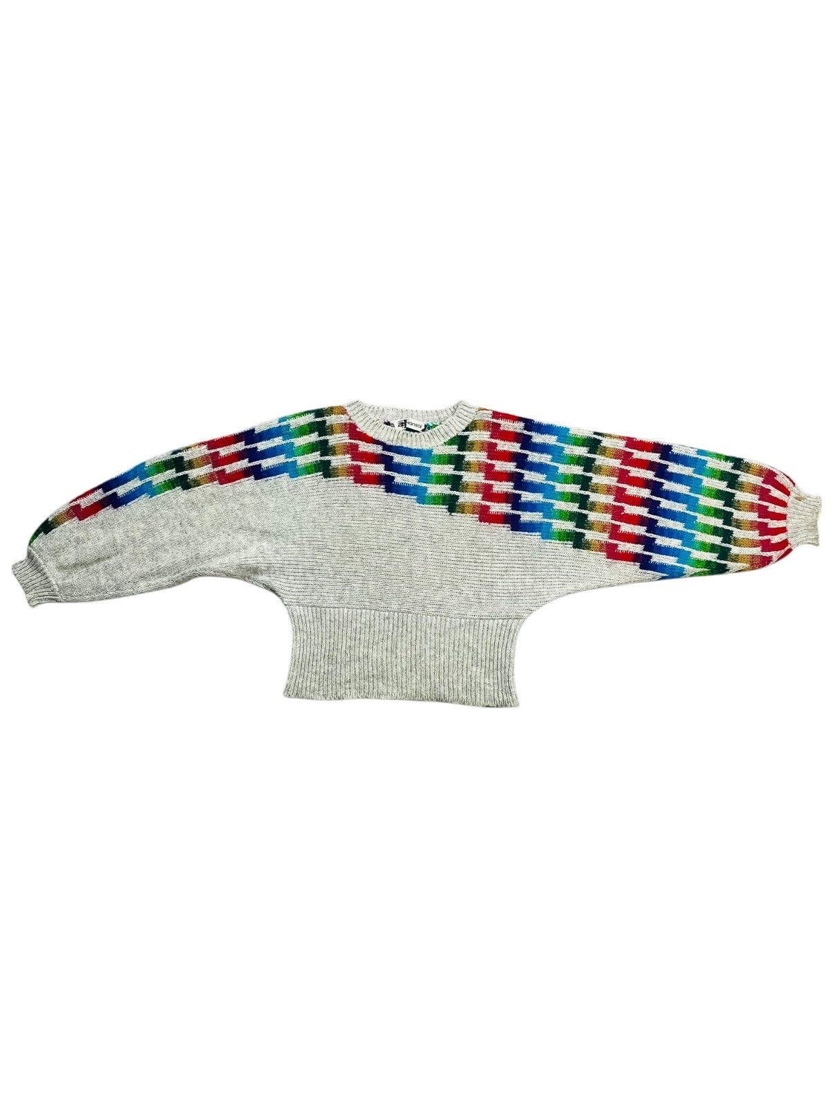 Kansai Yamamoto 1980s Kansai Eye - David Bowie Intarsia Knitted Sweate Size US M / EU 48-50 / 2 - 1 Thumbnail