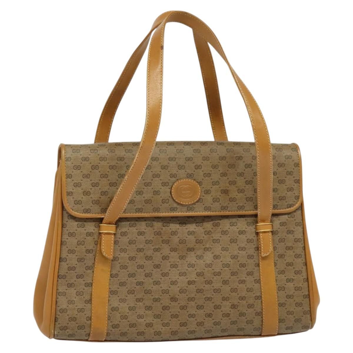 Gucci GUCCI Micro GG Supreme Hand Bag Pvc Leather Beige Gold 000 Size ONE SIZE - 1 Thumbnail