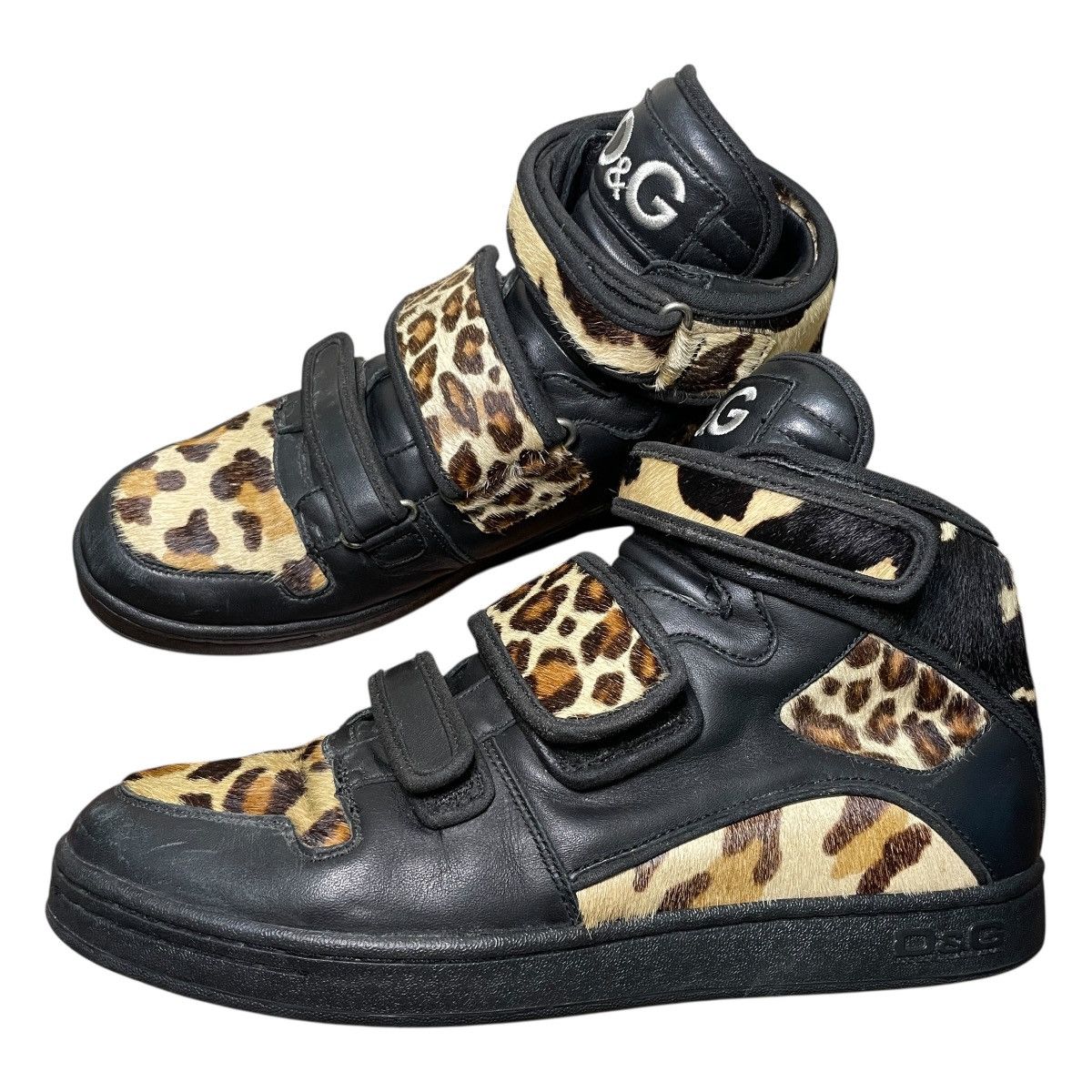 Dolce & Gabbana Dolce & Gabanna Early 2000s Leopard Pony Hair High Sneakers Size US 8 / EU 41 - 1 Thumbnail