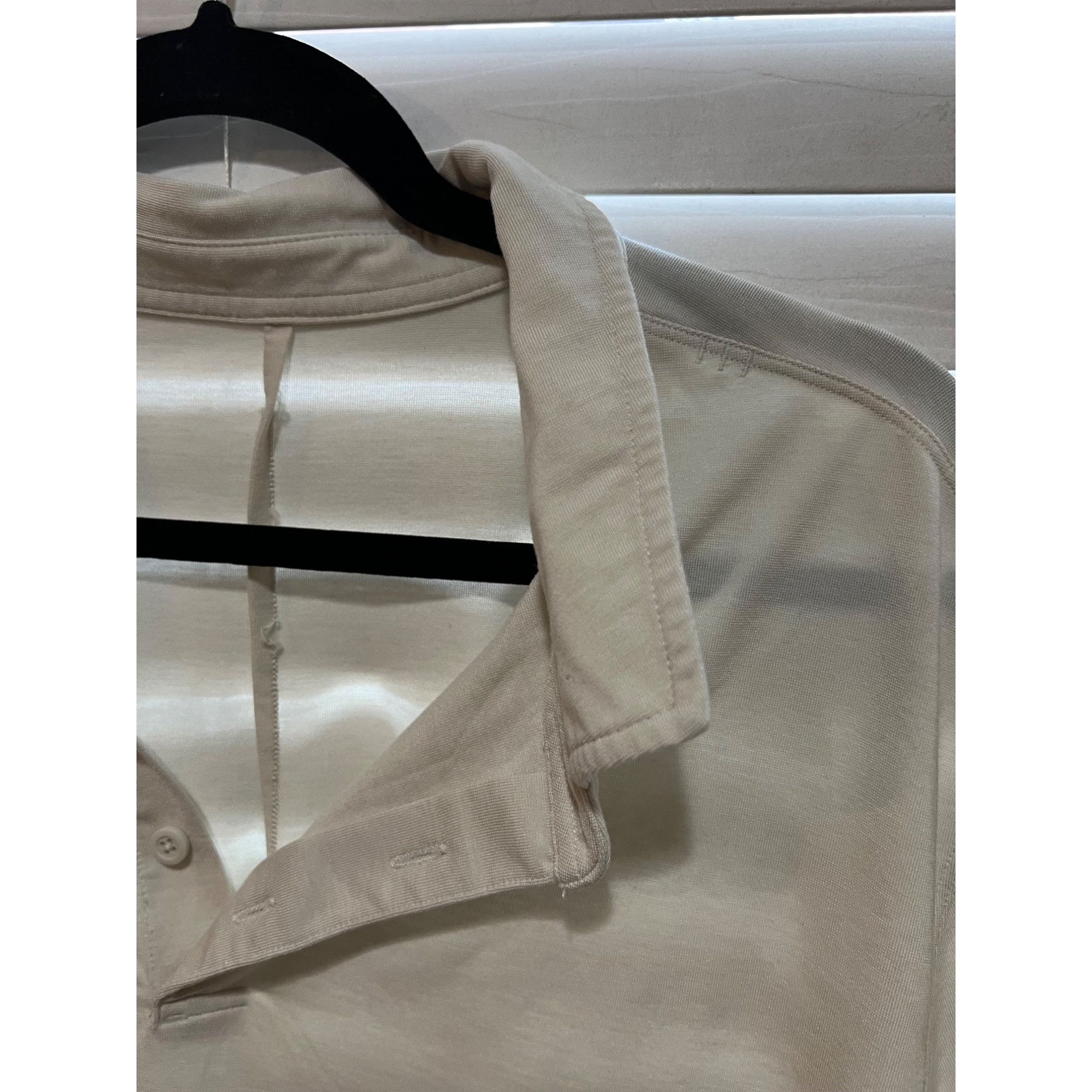 Lululemon Lululemon Mens Off White Polo Shirt - Size XL Size US XL / EU 56 / 4 - 2 Thumbnail
