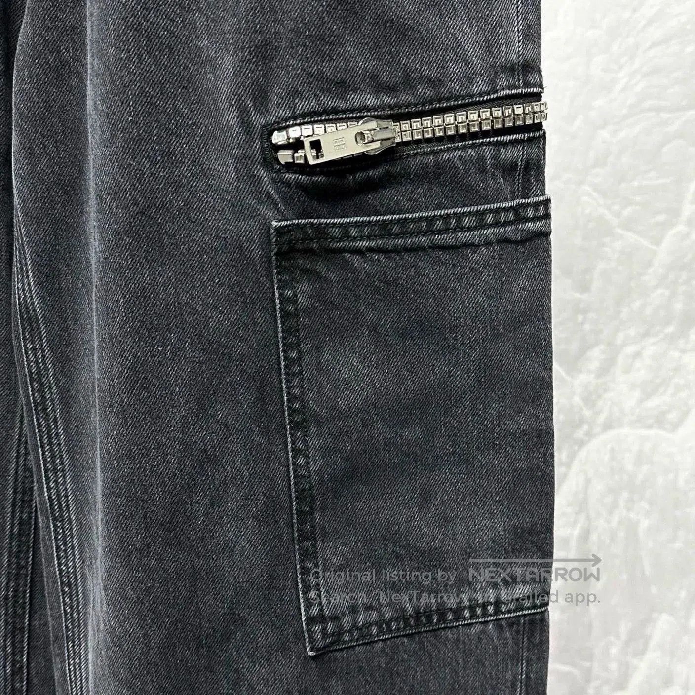 Givenchy givenchy logo zip black denim trousers size 29. Size US 29 - 4 Thumbnail
