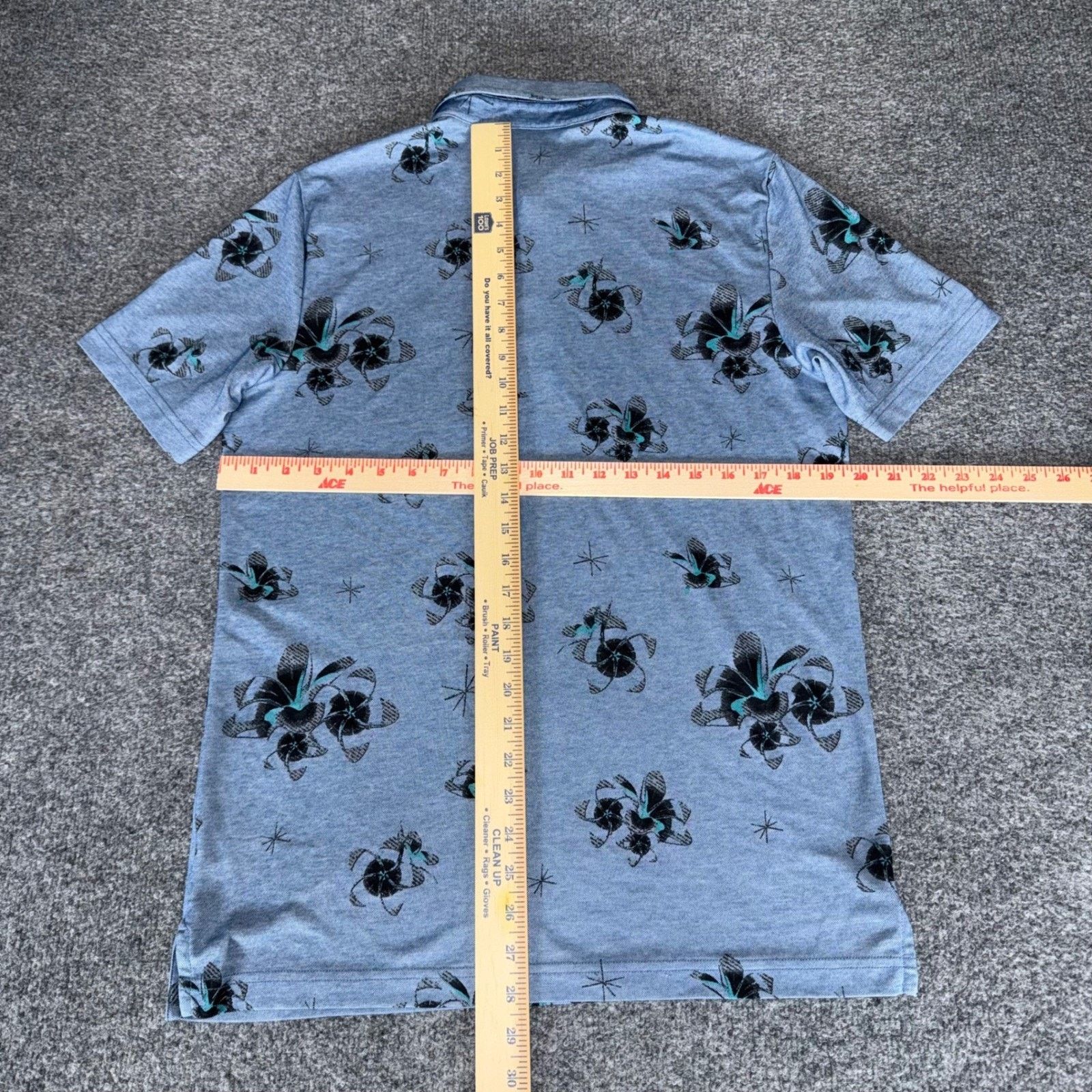 TravisMathew Travis Mathew Polo Shirt Mens Medium Blue Floral Golf Size US M / EU 48-50 / 2 - 6 Thumbnail