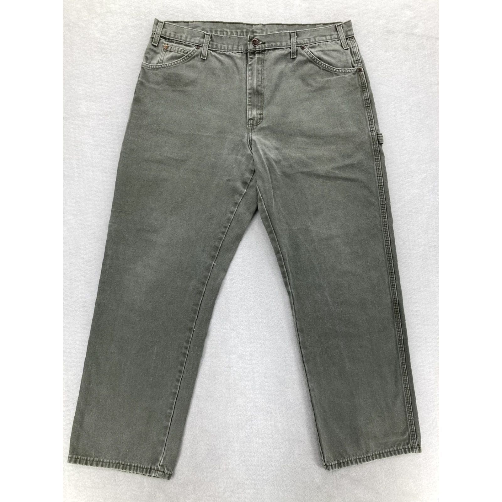 Dickies Dickies Carpenter Pants Mens 38x32 Green Relaxed Fit Utility Workwear Canvas Y2K Pants Mens Green Carpenter Workwear Canvas Dickies 38x32 Relaxed Mens Size US 38 / EU 54 - 2 Thumbnail