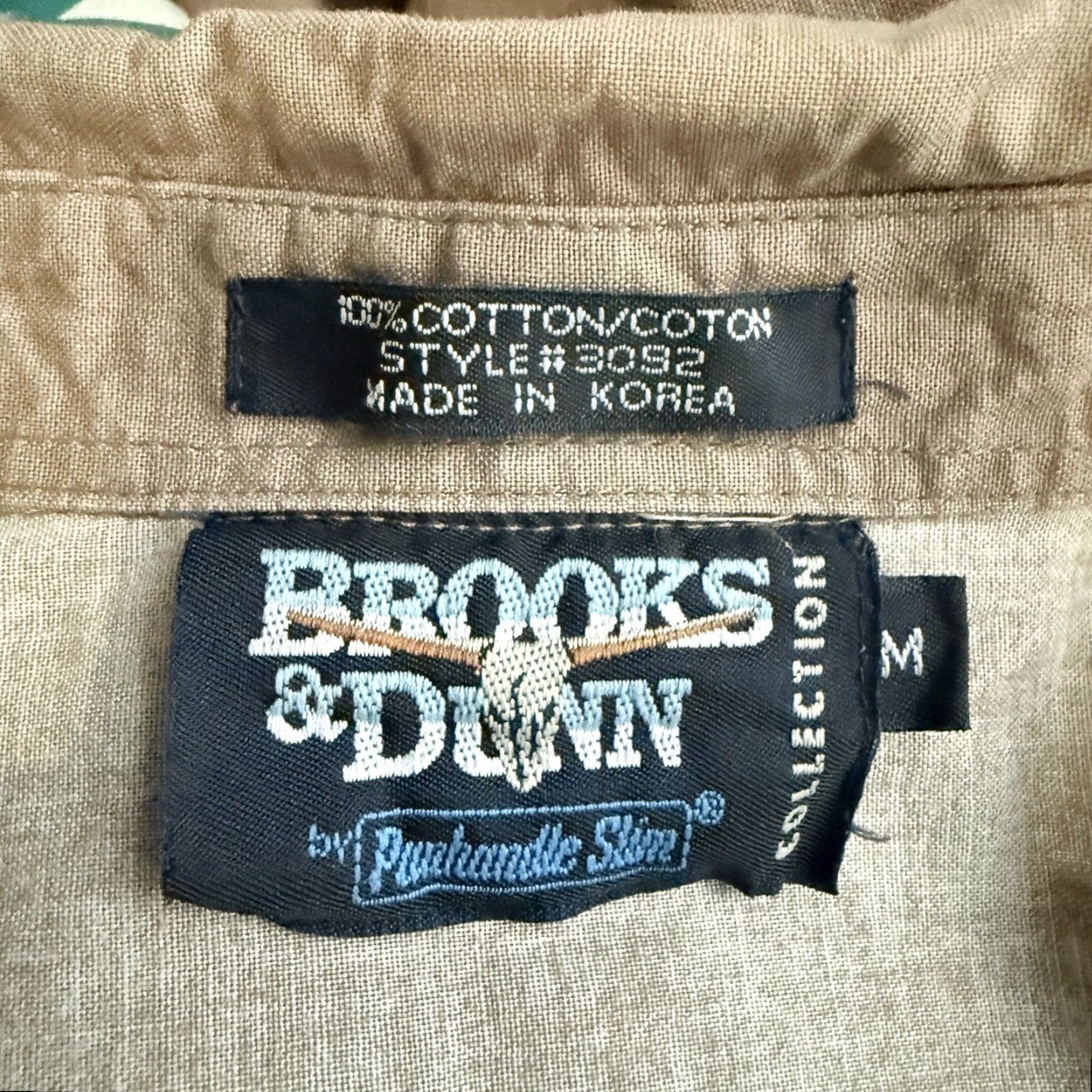 Brooks VINTAGE Brooks & Dunn Shirt Western Long Sleeve Brown Snap Button-Down M Mens Size US M / EU 48-50 / 2 - 4 Thumbnail