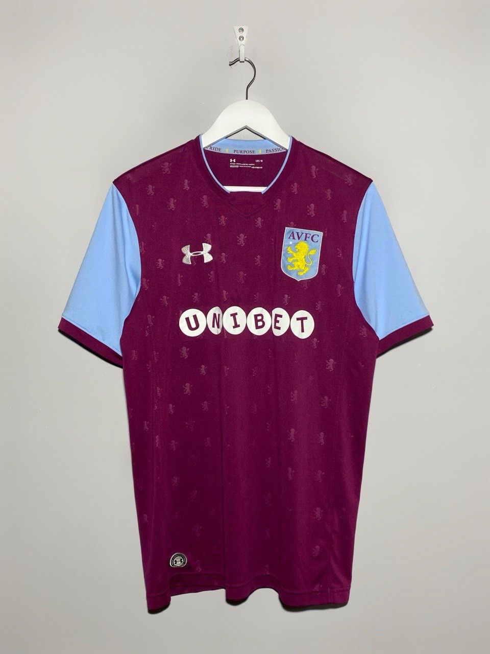Under Armour Under Armour Aston Villa 2017/18 Home Football Shirt Jersey Size US L / EU 52-54 / 3 - 1 Thumbnail