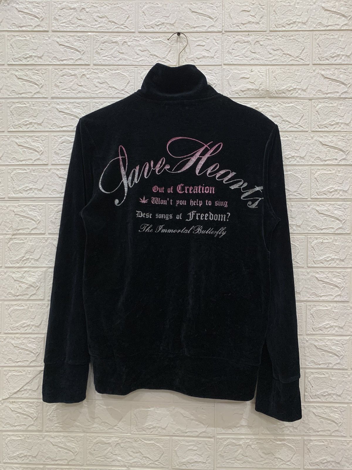 If Six Was Nine 2000s Macalester poem velvet tracktop japanese jacket Size US M / EU 48-50 / 2 - 2 Thumbnail