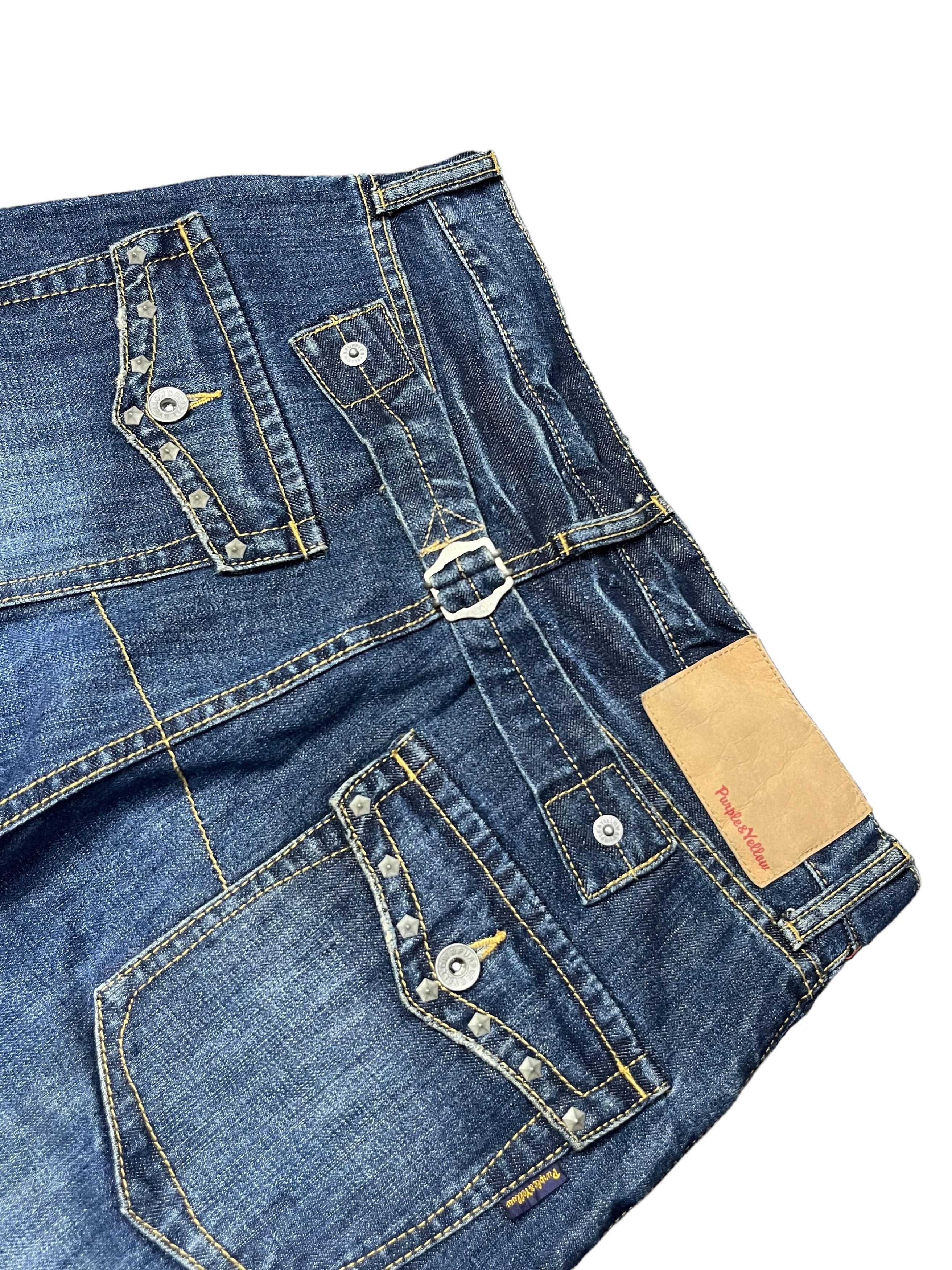 Other FYE🔥Grunge Punk Ripped Double Knee Studded Flap Buckle Back Size 29" - 9 Thumbnail