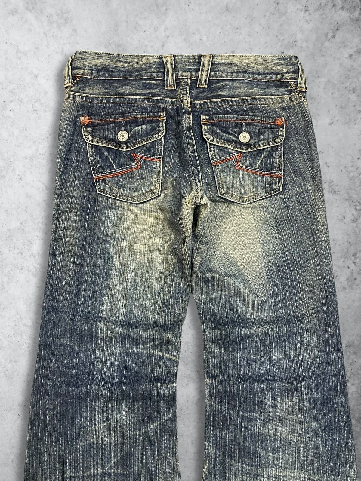 Hysteric Glamour Vintage Y2K Japanese Denim Mud Wash Womenswear Flared Jeans Size 32" / US 10 / IT 46 - 7 Thumbnail
