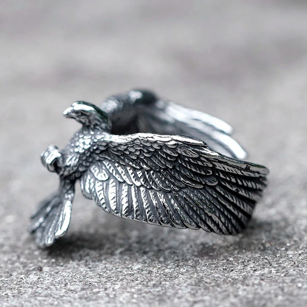 Jewelry Flying Eagle Ring Streetwear Jewelry Fashion Gift Size ONE SIZE - 3 Thumbnail