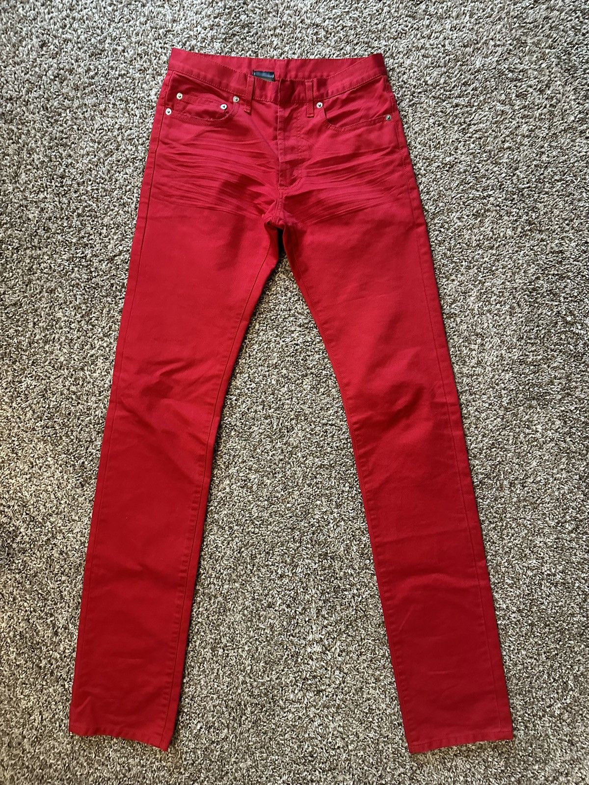 Dior × Hedi Slimane Dior Homme SS05 Red denim | Grailed