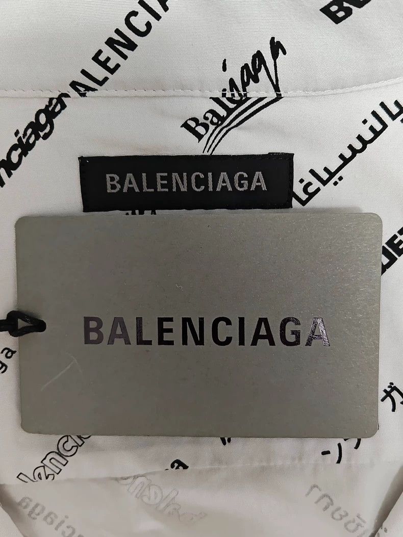 Balenciaga Balenciaga size 38 23ss Full Letter Logo Long Sleeve Shirt Size US M / EU 48-50 / 2 - 3 Thumbnail