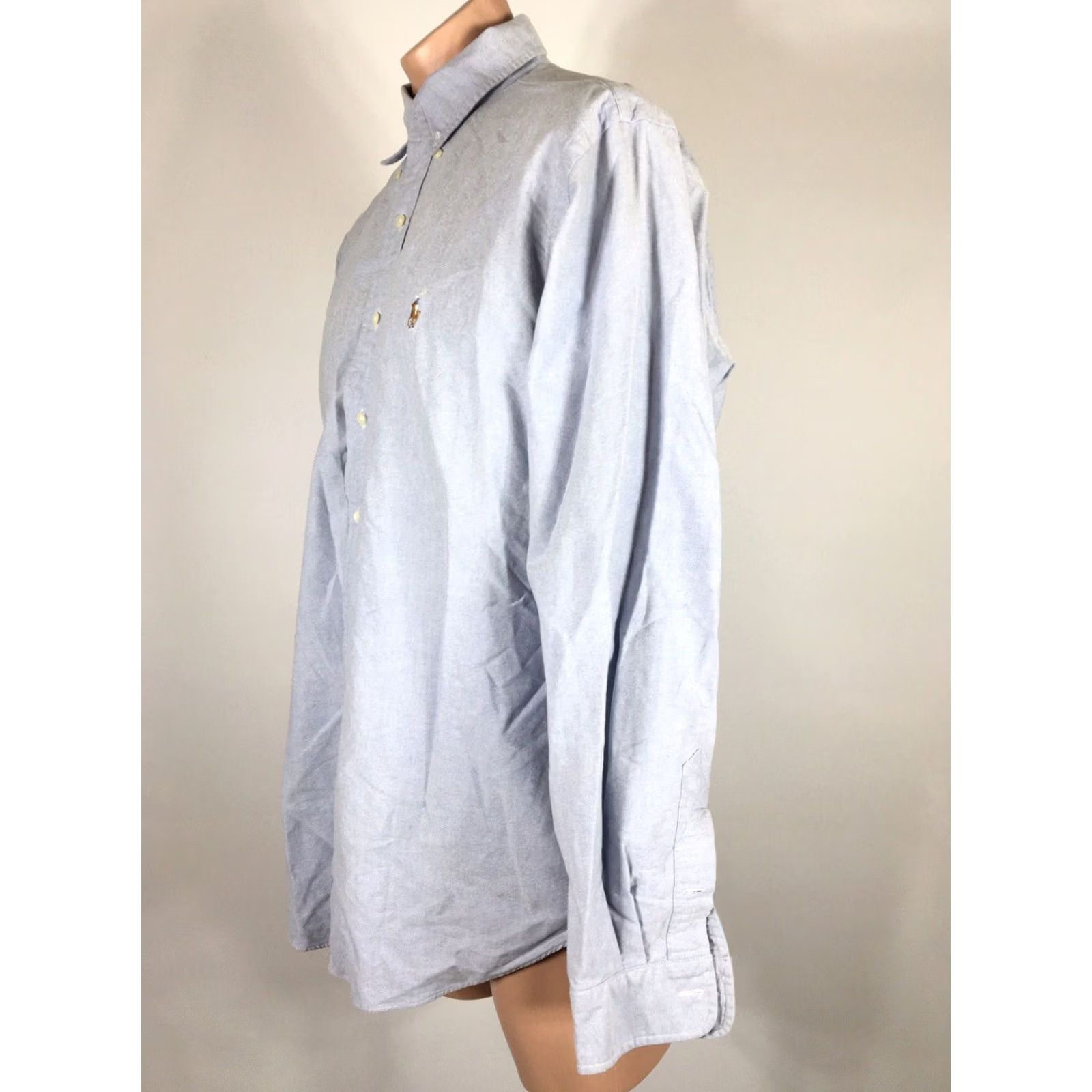 Polo Ralph Lauren VINTAGE Polo Ralph Lauren Yarmouth Denim Chambray Shirt Men 16 1/2-36 L/S Casual Blue 90s Pony Logo Mens Size US XL / EU 56 / 4 - 3 Thumbnail