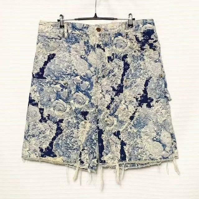 Louis Vuitton Louis Vuitton FW22 Floral Distressed Denim Shorts Size US 32 / EU 48 - 1 Thumbnail