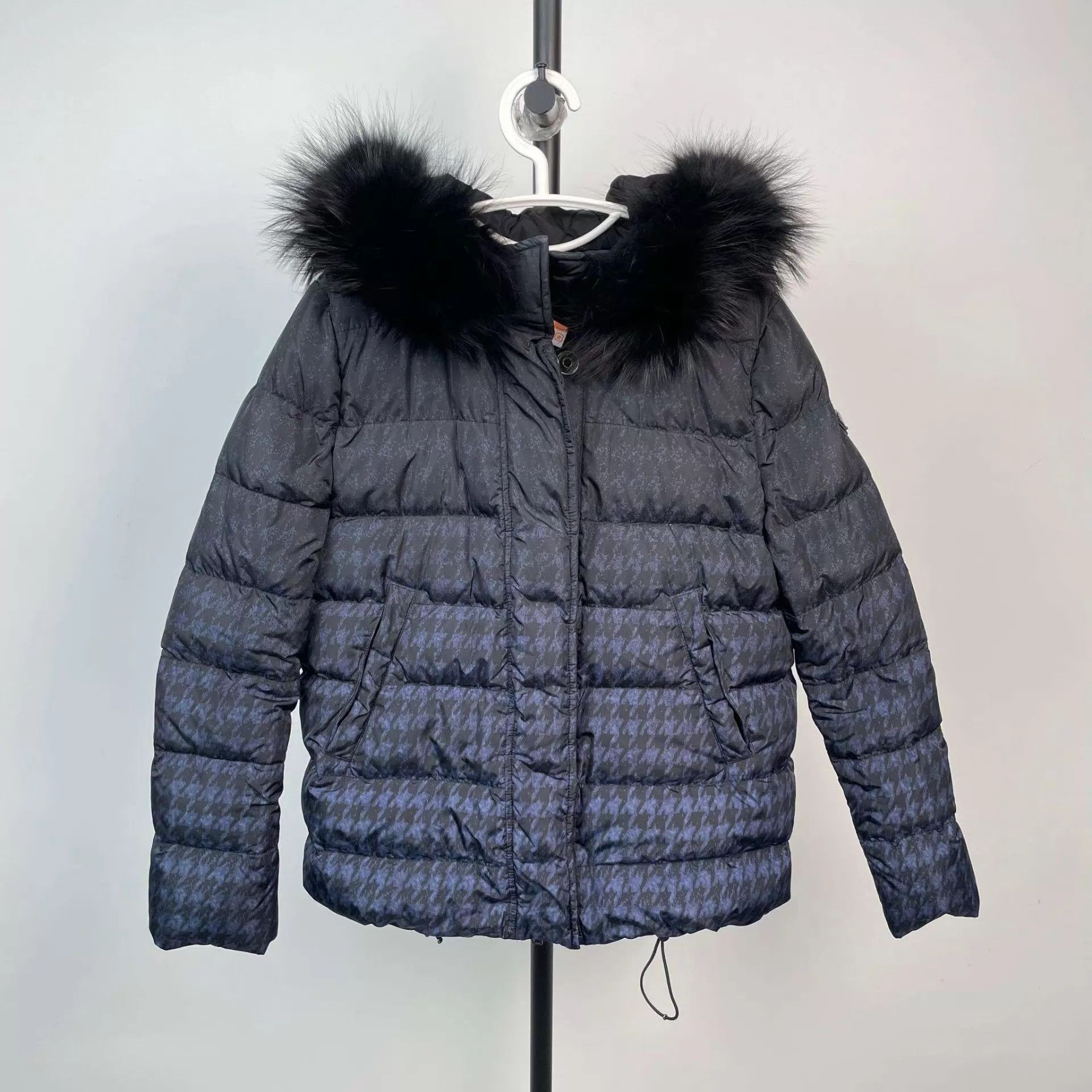 Prada PRADA Hooded Down Jacket Black Green Color Blocked Size 38 Size XS / US 0-2 / IT 36-38 - 1 Thumbnail