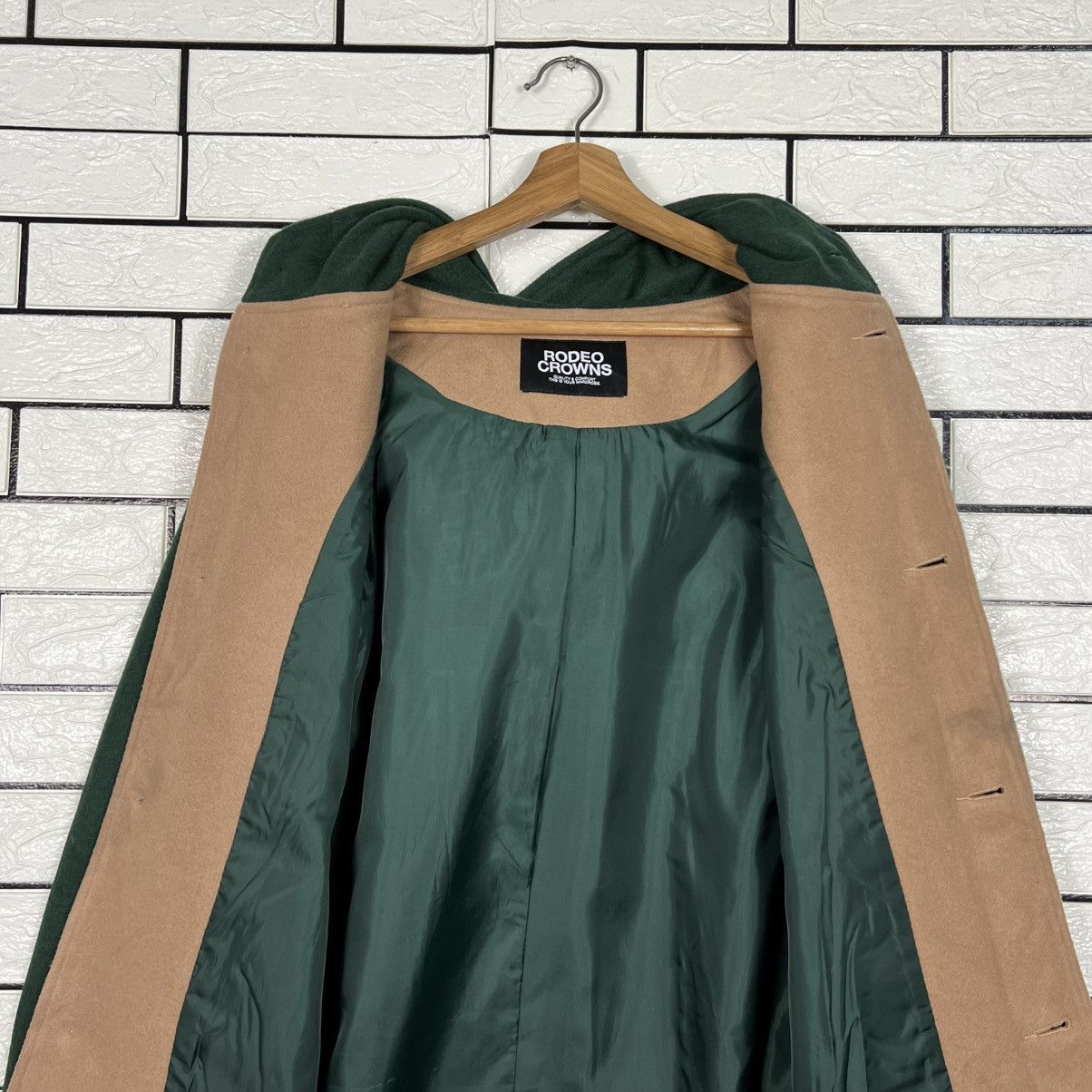 Japanese Brand RODEO CROWNS Big Logo Hooded Long Coat #4142-C189 Size US L / EU 52-54 / 3 - 15 Thumbnail