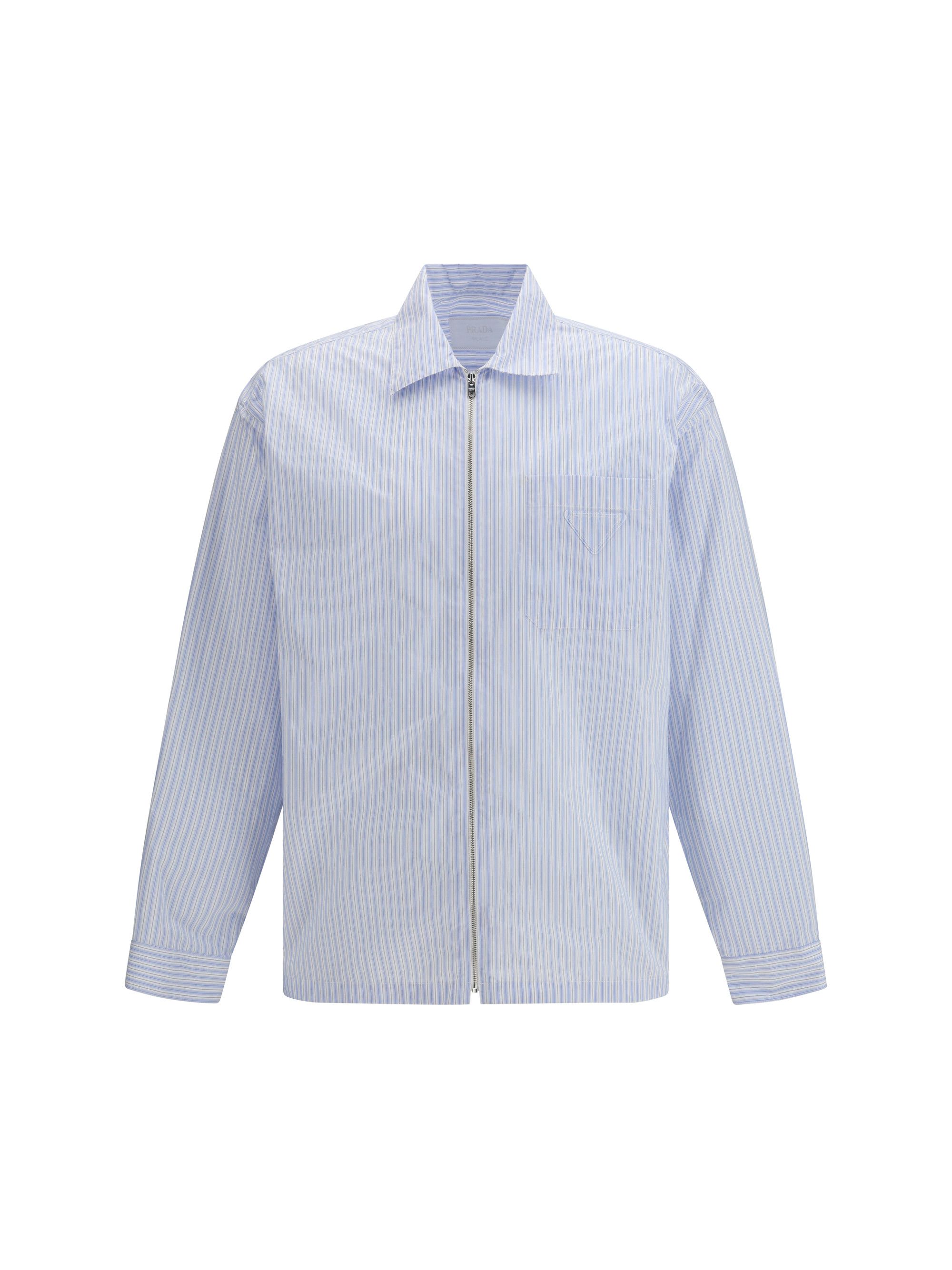 Prada Striped re-nylon Shirt Size US M / EU 48-50 / 2 - 1 Thumbnail