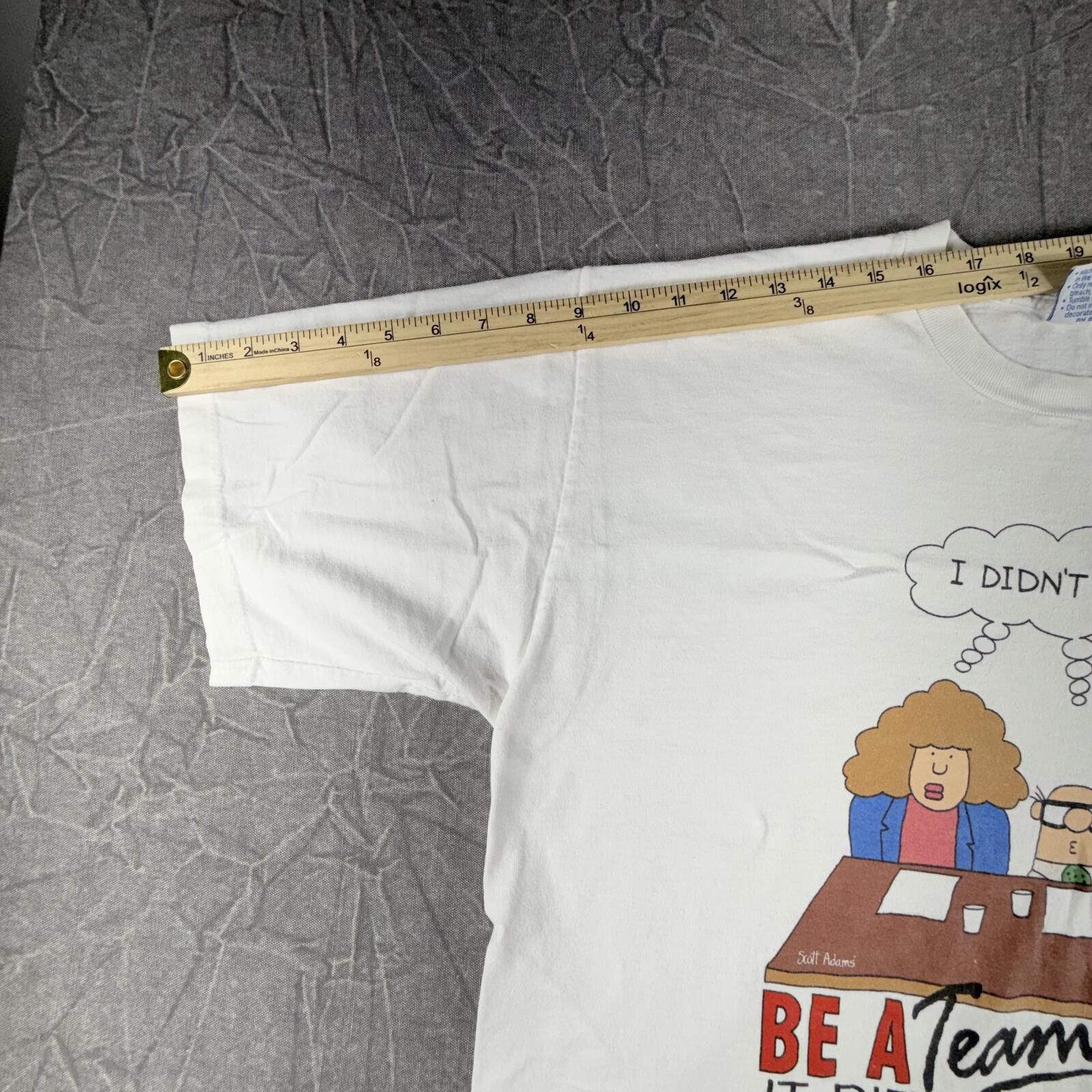 All Sport Dilbert Shirt Men's XL White 90s Vintage Be A Team Player Size ONE SIZE - 7 Thumbnail